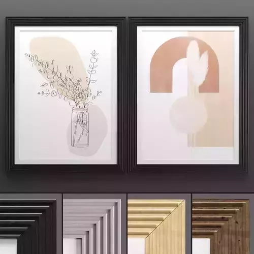 Art Frame 729 Low-poly 3D model