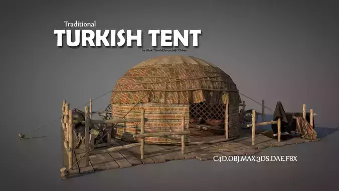 Traditional Turkish Tent 3D model