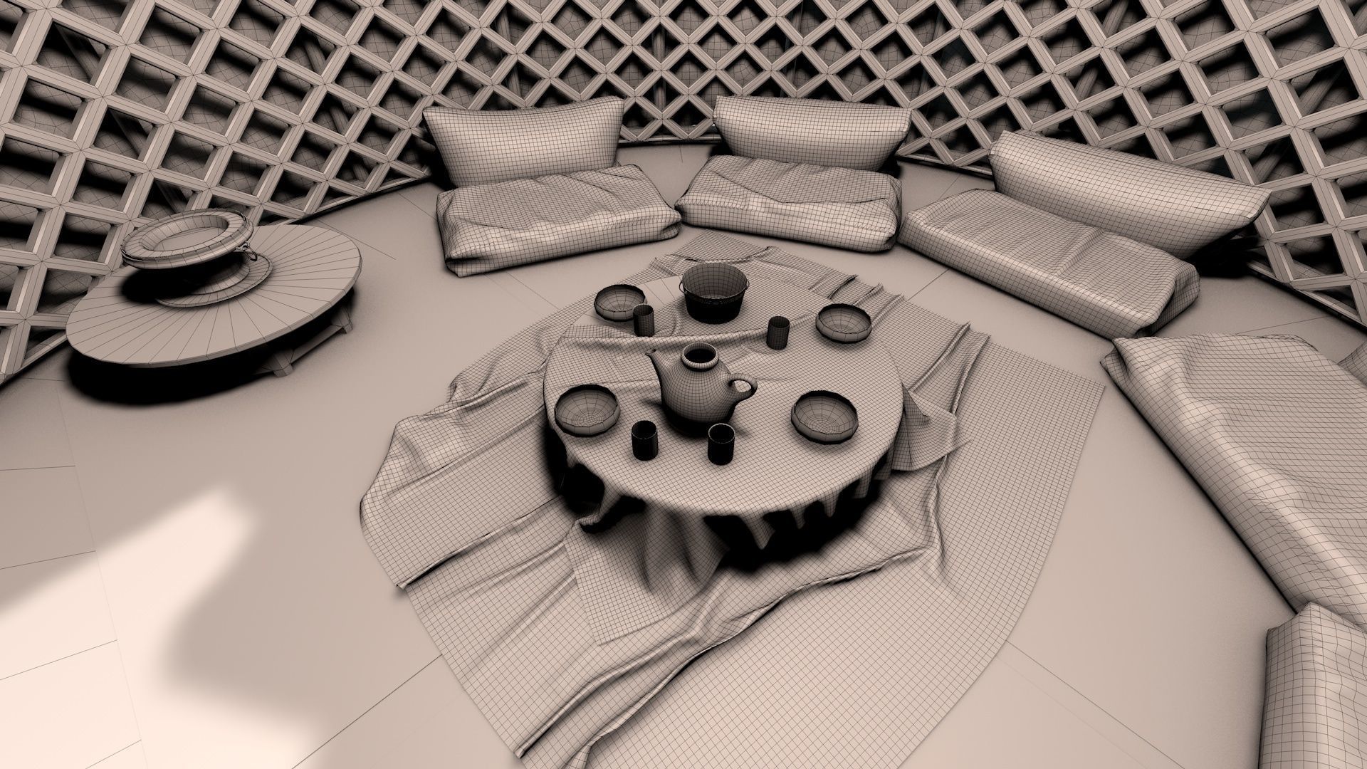 Traditional Turkish Tent 3D model_29