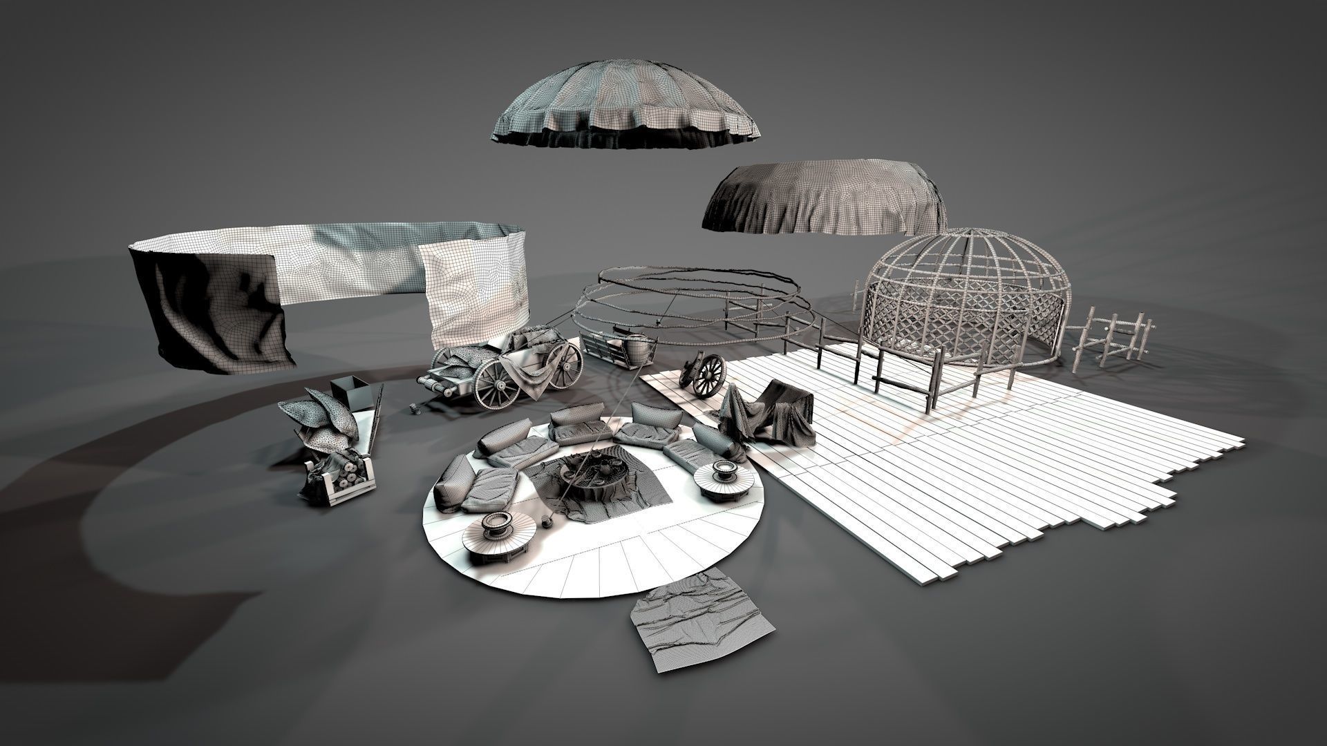 Traditional Turkish Tent 3D model_32