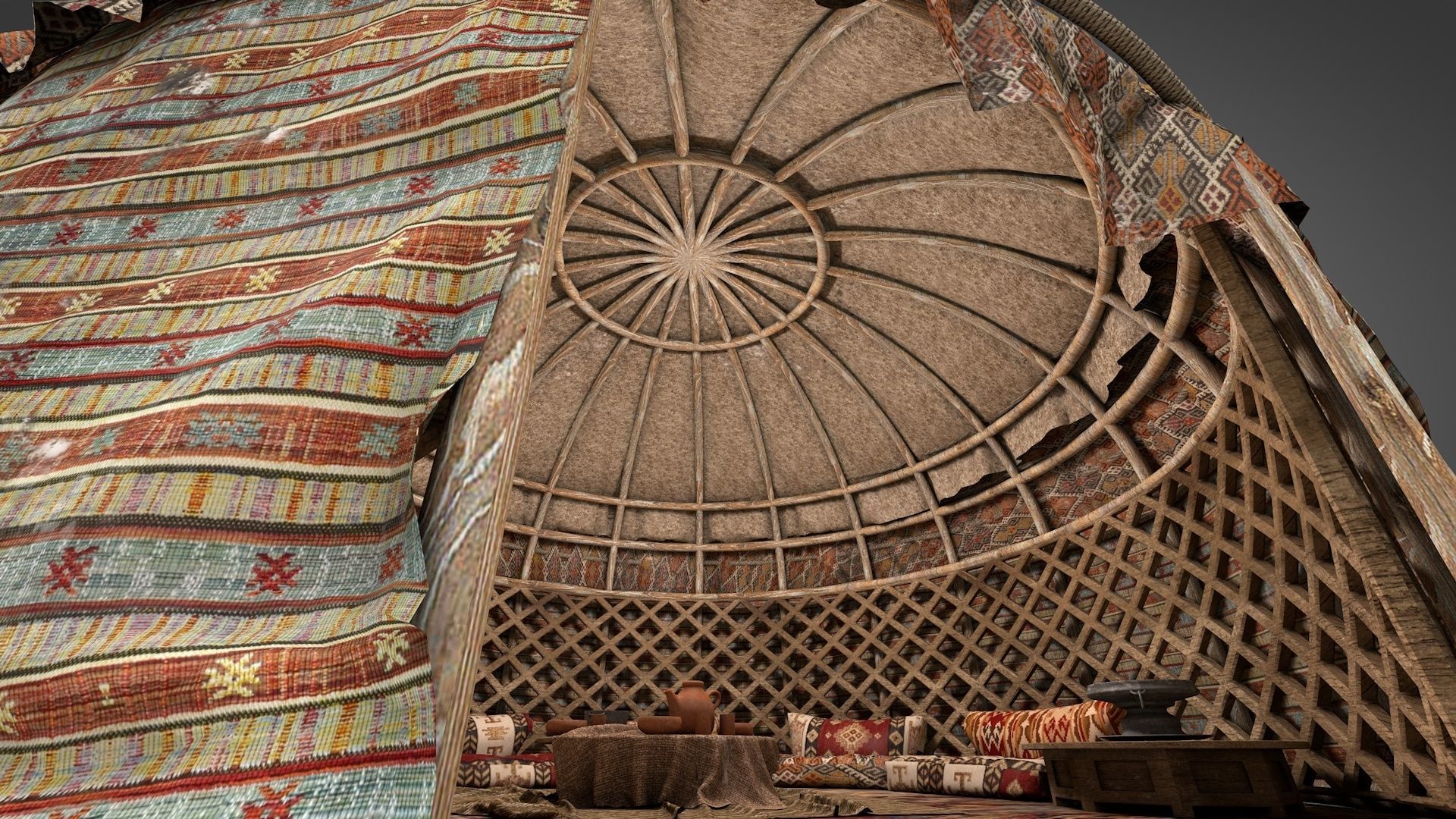 Traditional Turkish Tent 3D model_14