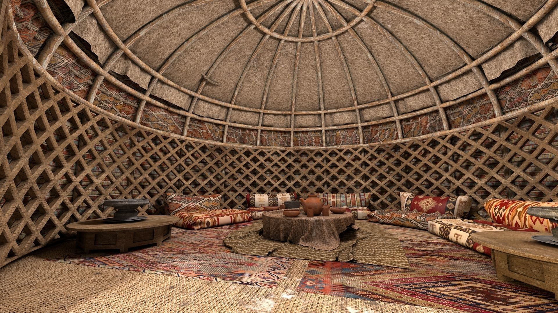 Traditional Turkish Tent 3D model_11