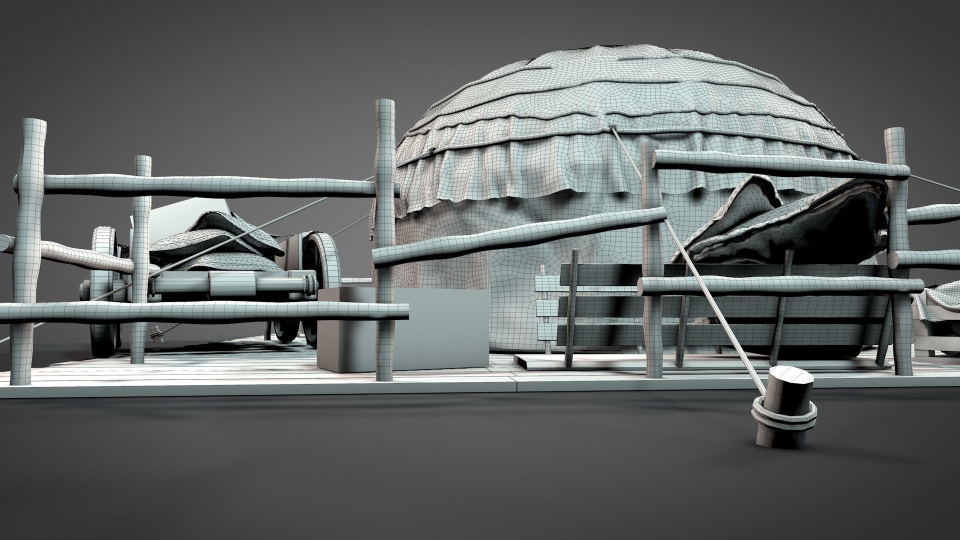 Traditional Turkish Tent 3D model_24