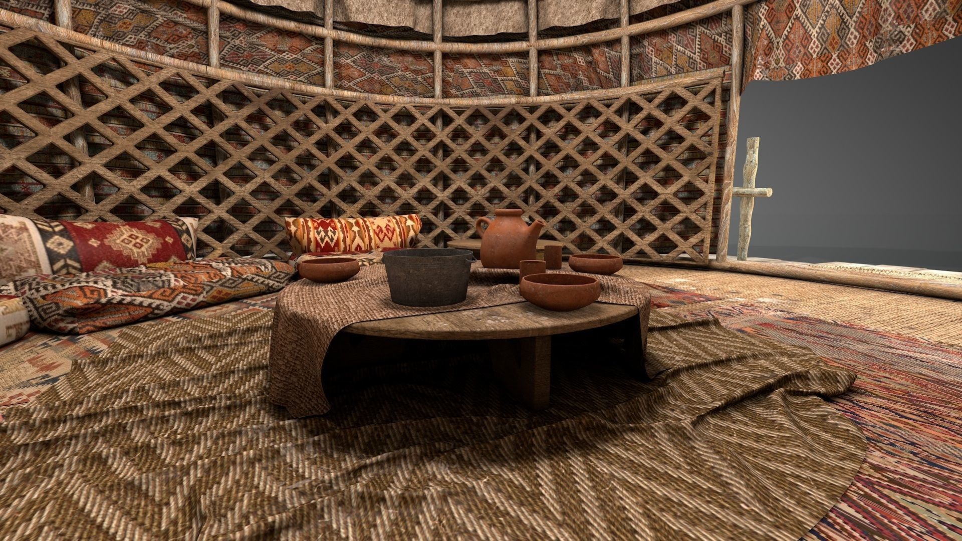 Traditional Turkish Tent 3D model_13