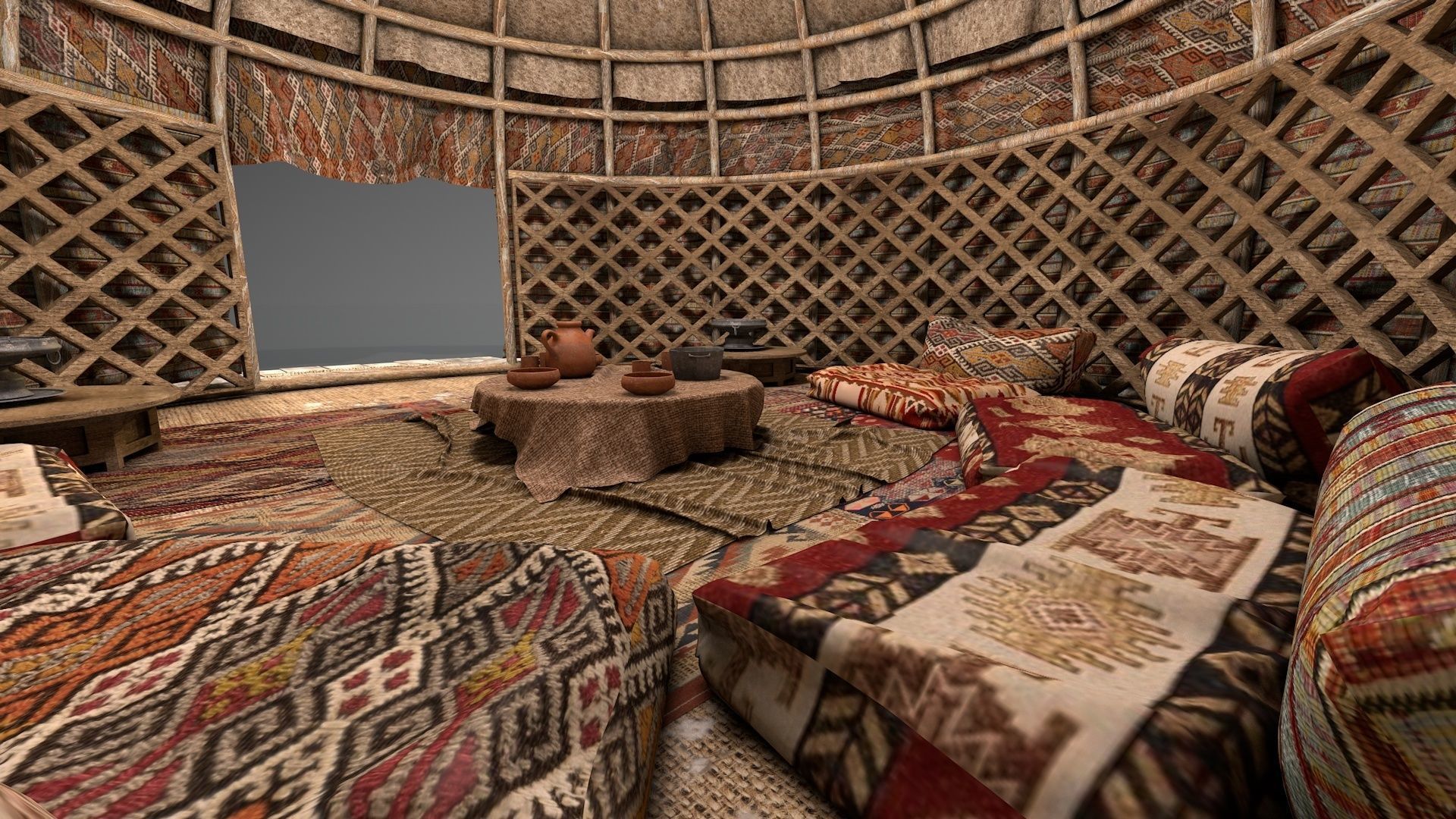 Traditional Turkish Tent 3D model_12
