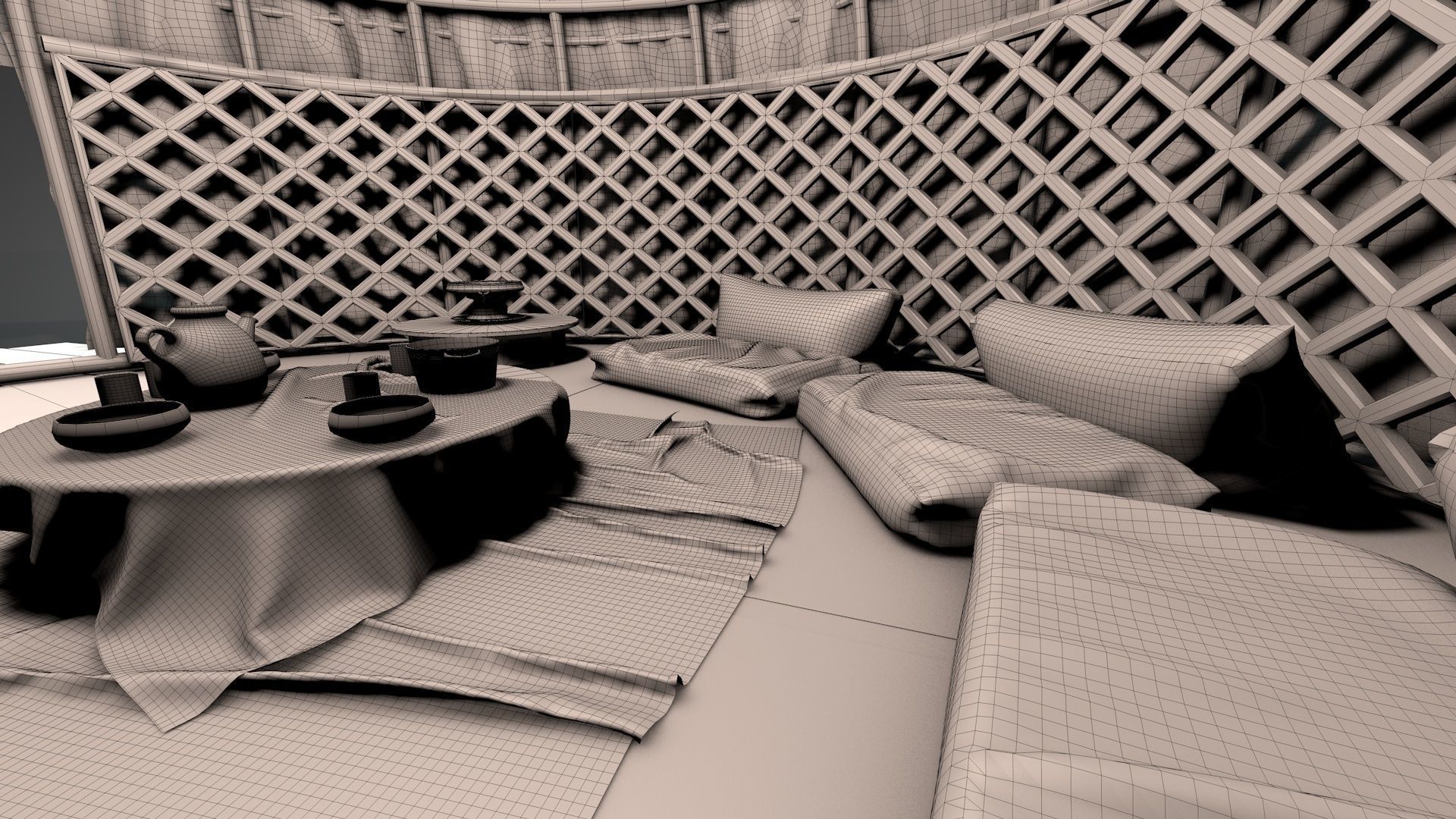 Traditional Turkish Tent 3D model_30