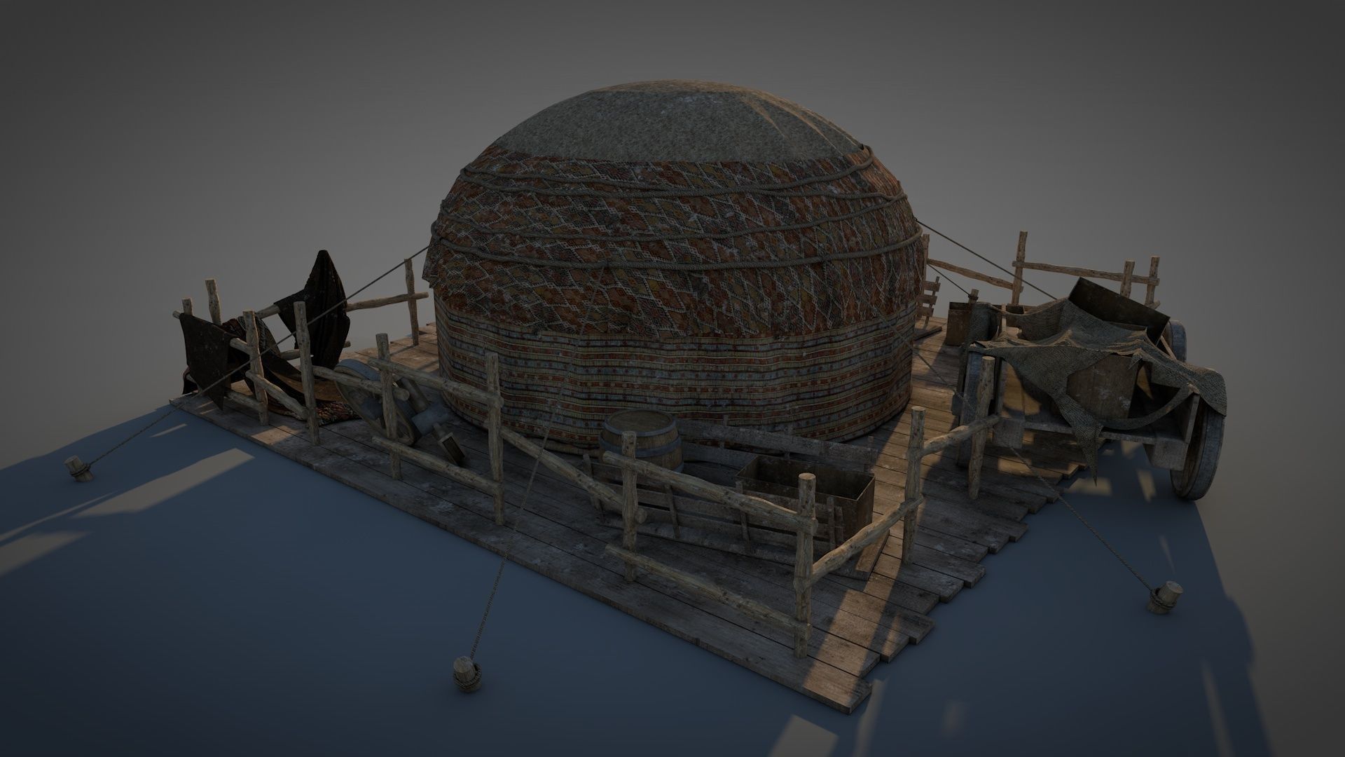 Traditional Turkish Tent 3D model_5