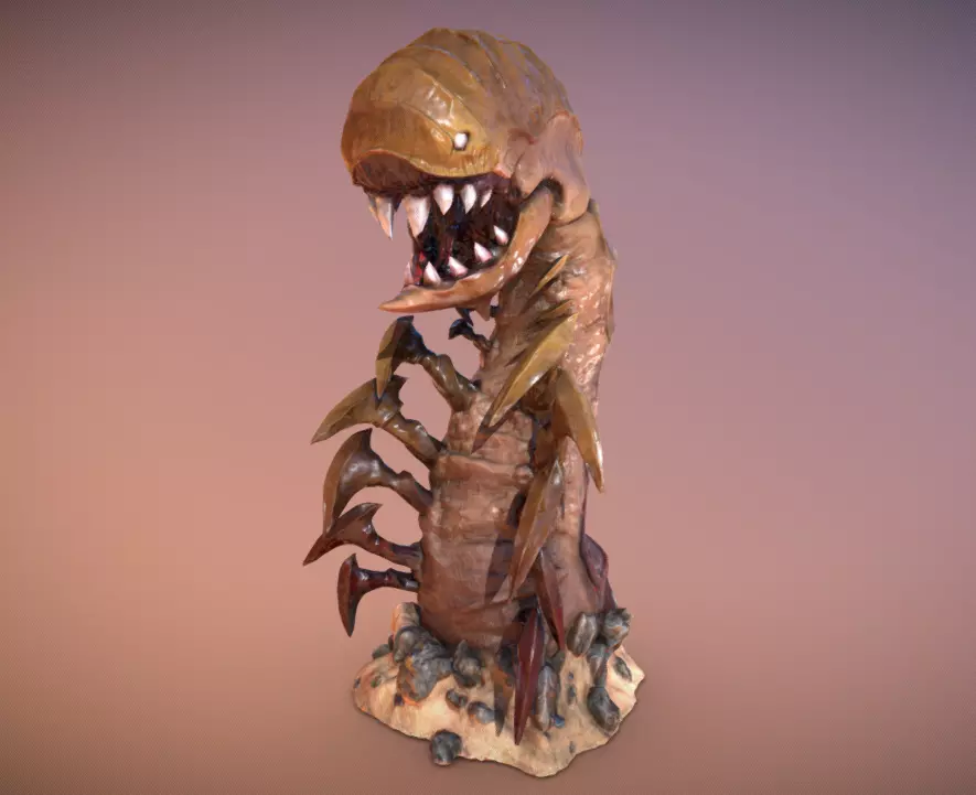 Stygian Death Worm STL 3D print model