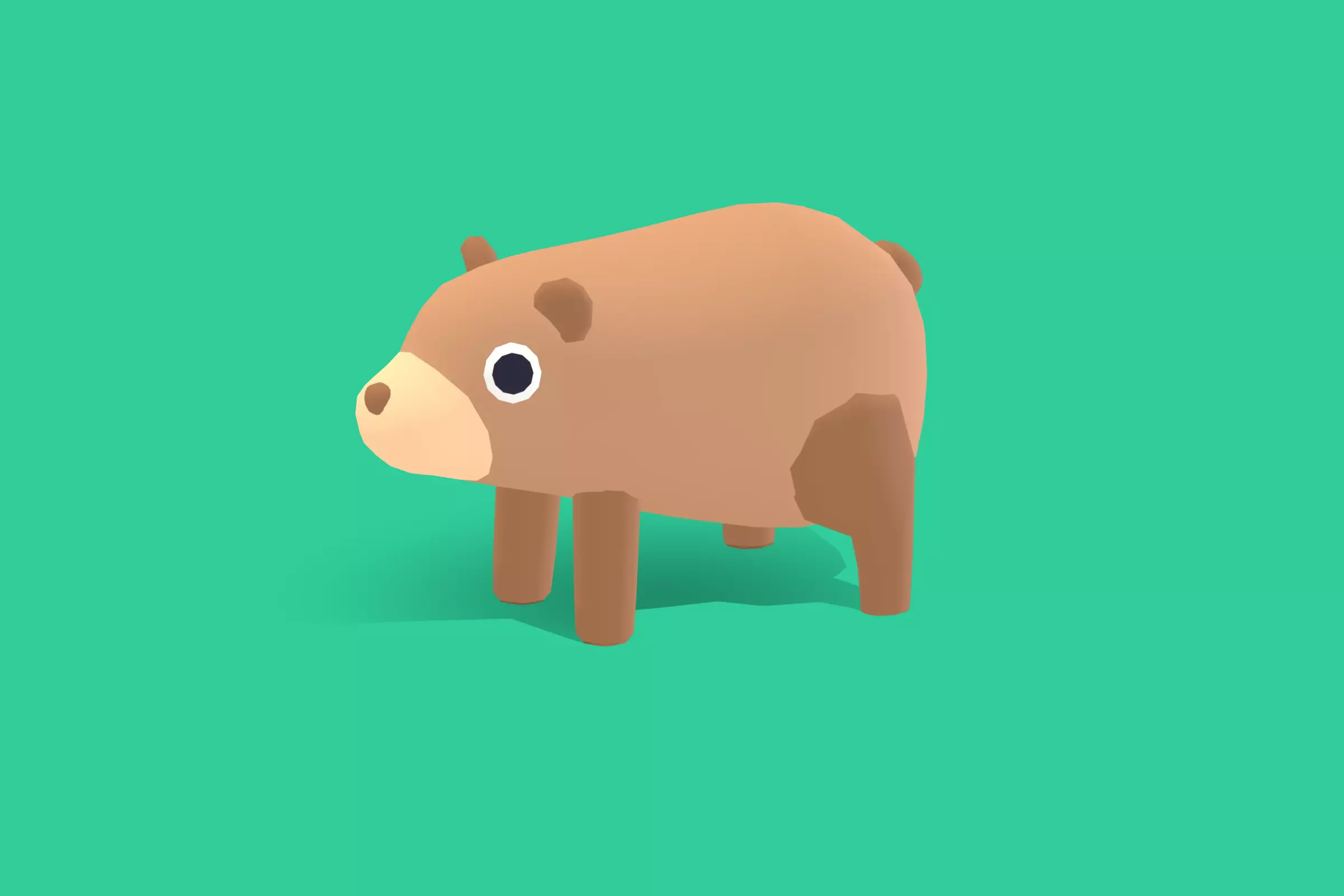 Bear - Quirky Series Low-poly 3D model_0