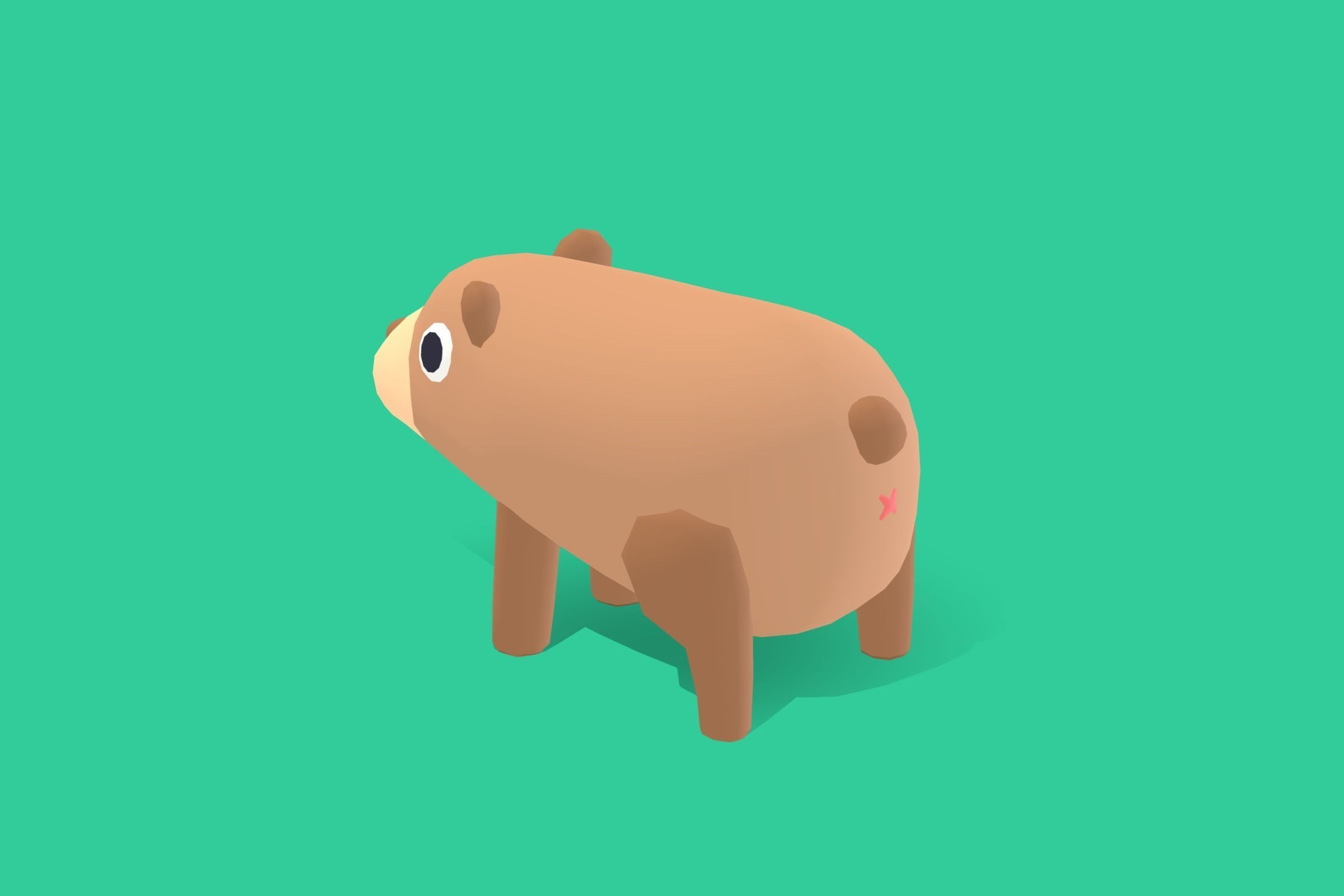 Bear - Quirky Series Low-poly 3D model_1