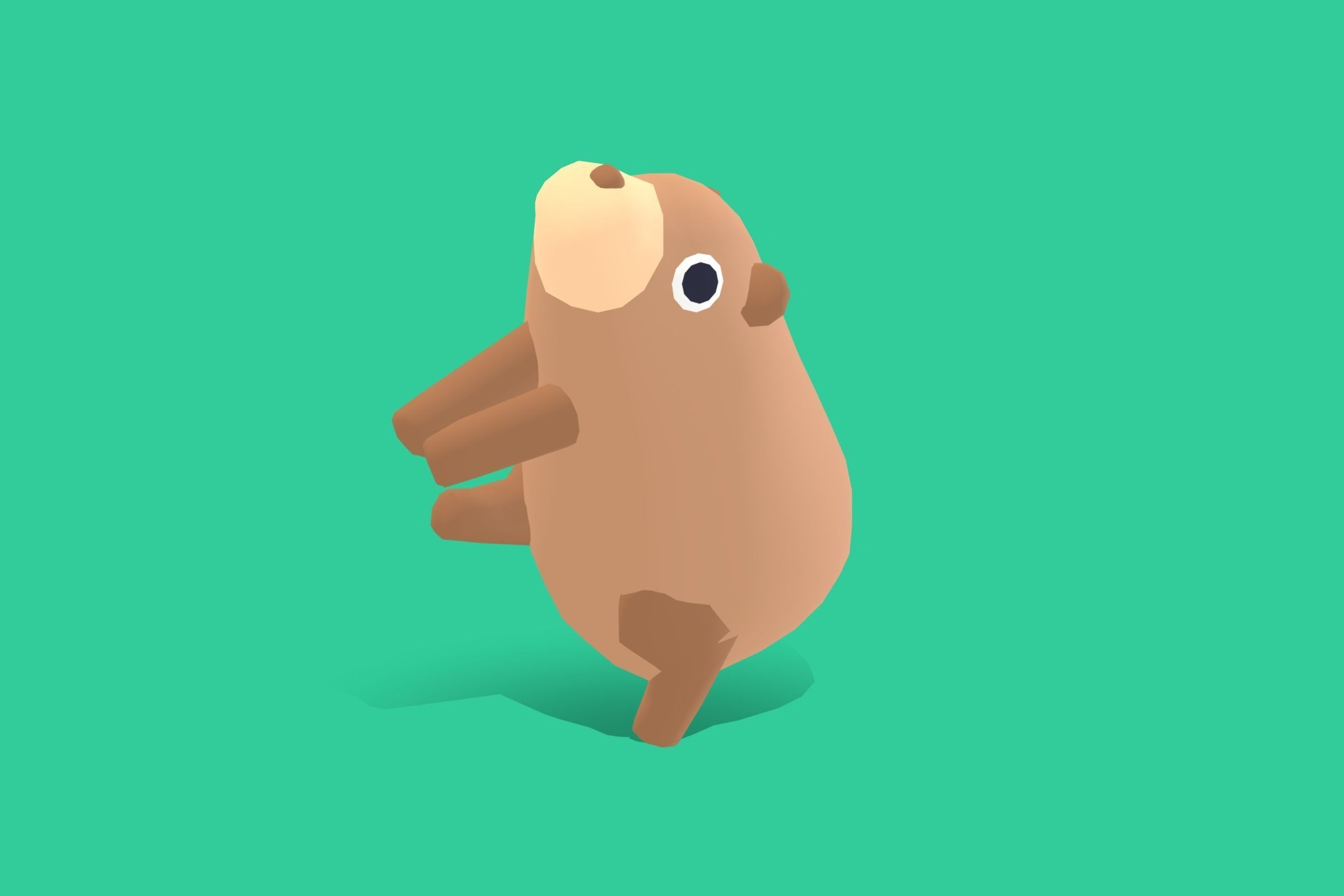 Bear - Quirky Series Low-poly 3D model_7
