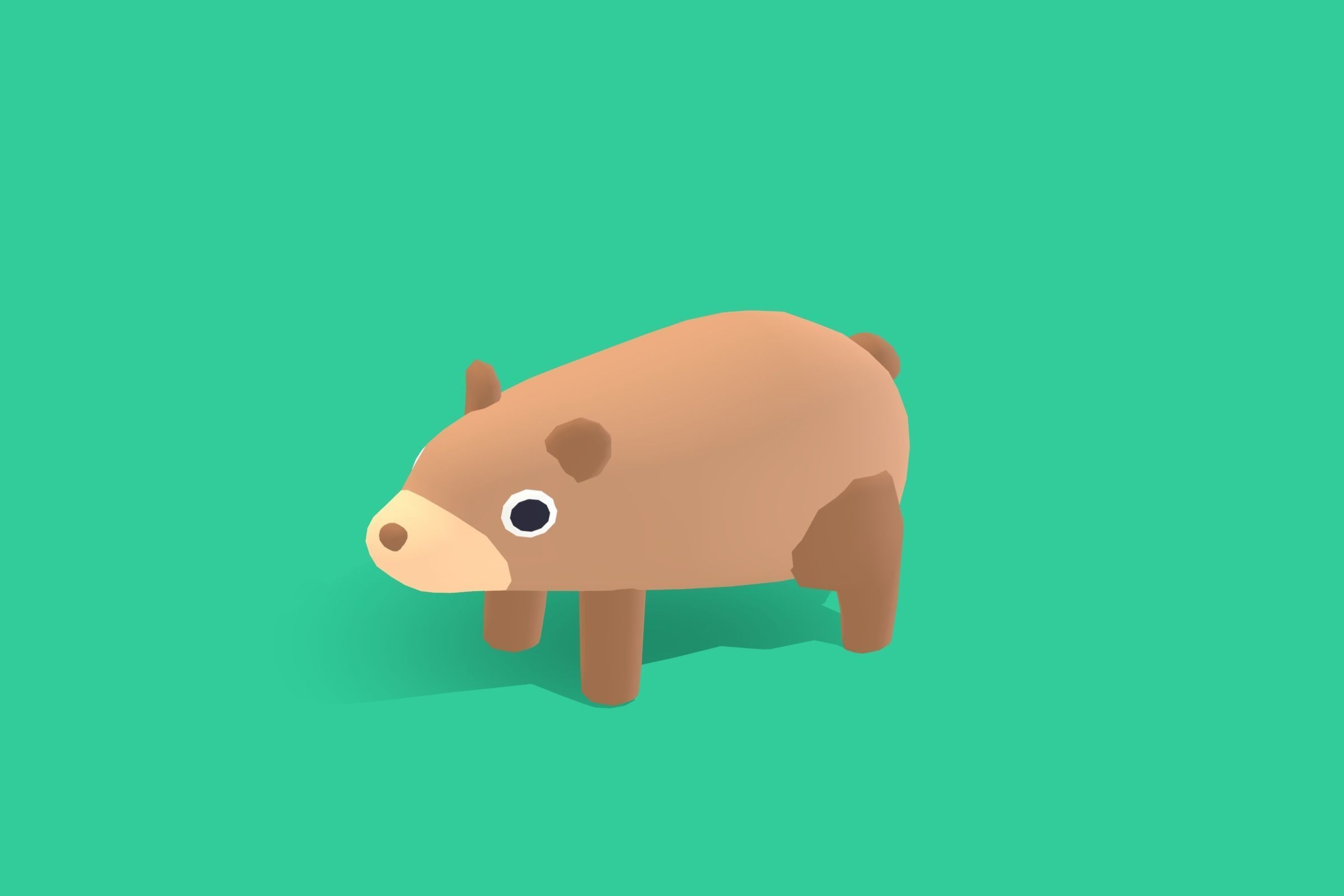 Bear - Quirky Series Low-poly 3D model_4