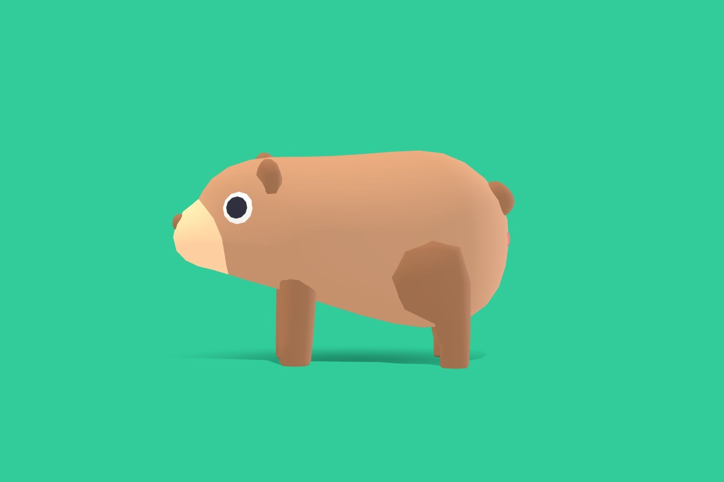 Bear - Quirky Series Low-poly 3D model_2