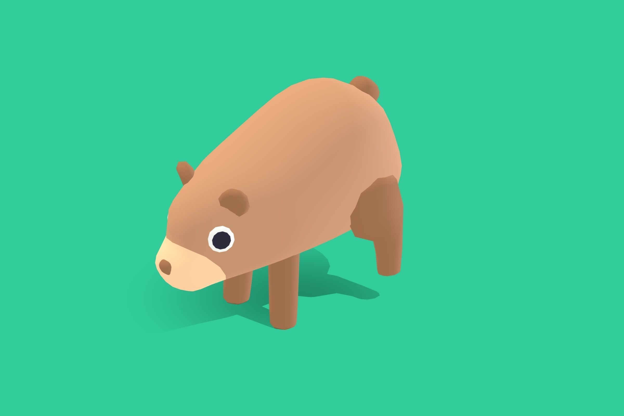 Bear - Quirky Series Low-poly 3D model_6