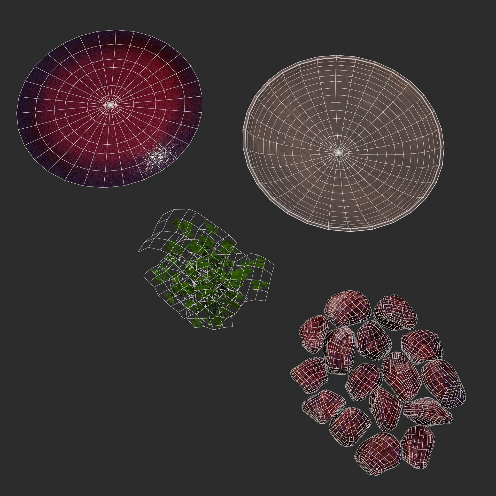 Medieval Style Beef Soup  Low-poly 3D model_49