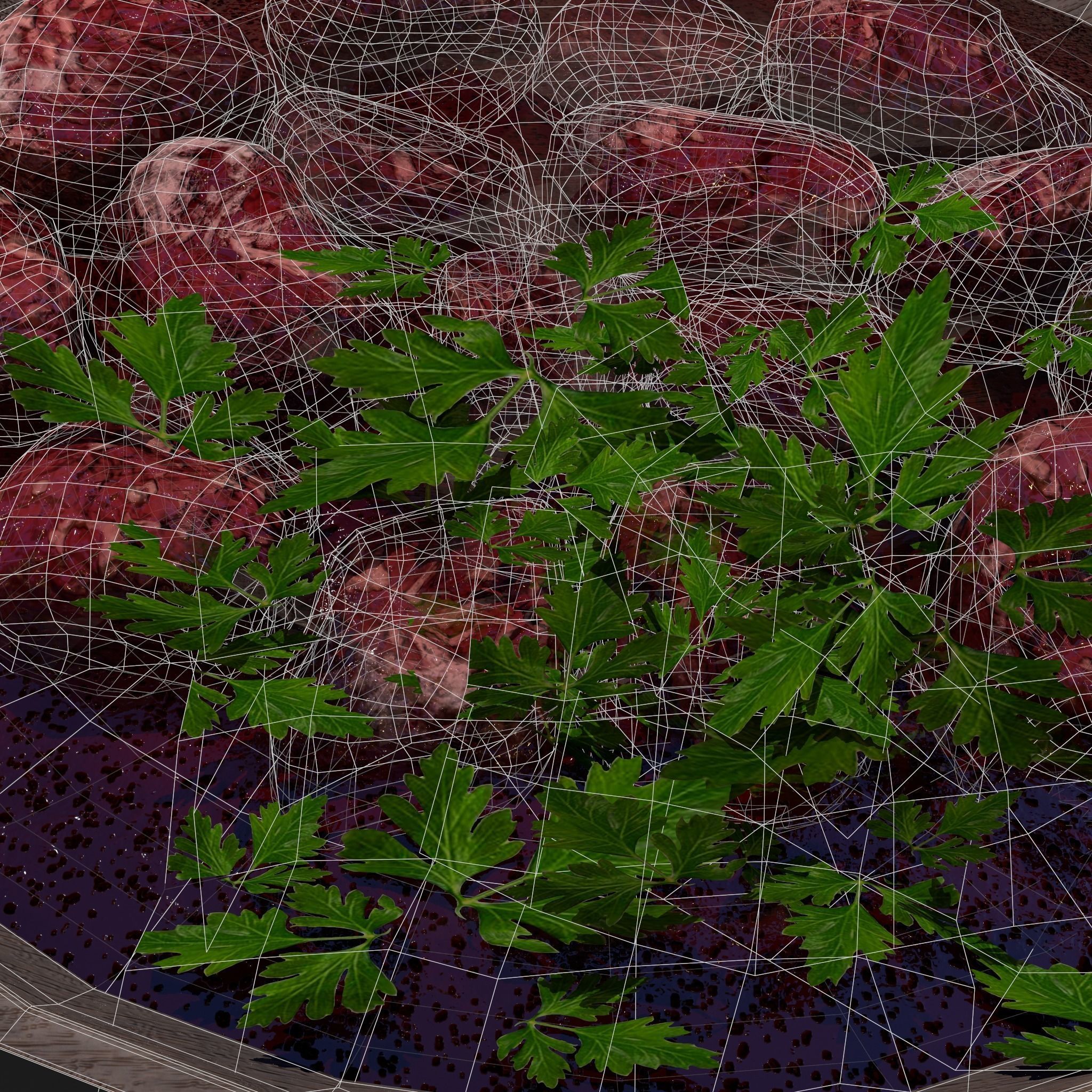 Medieval Style Beef Soup  Low-poly 3D model_46