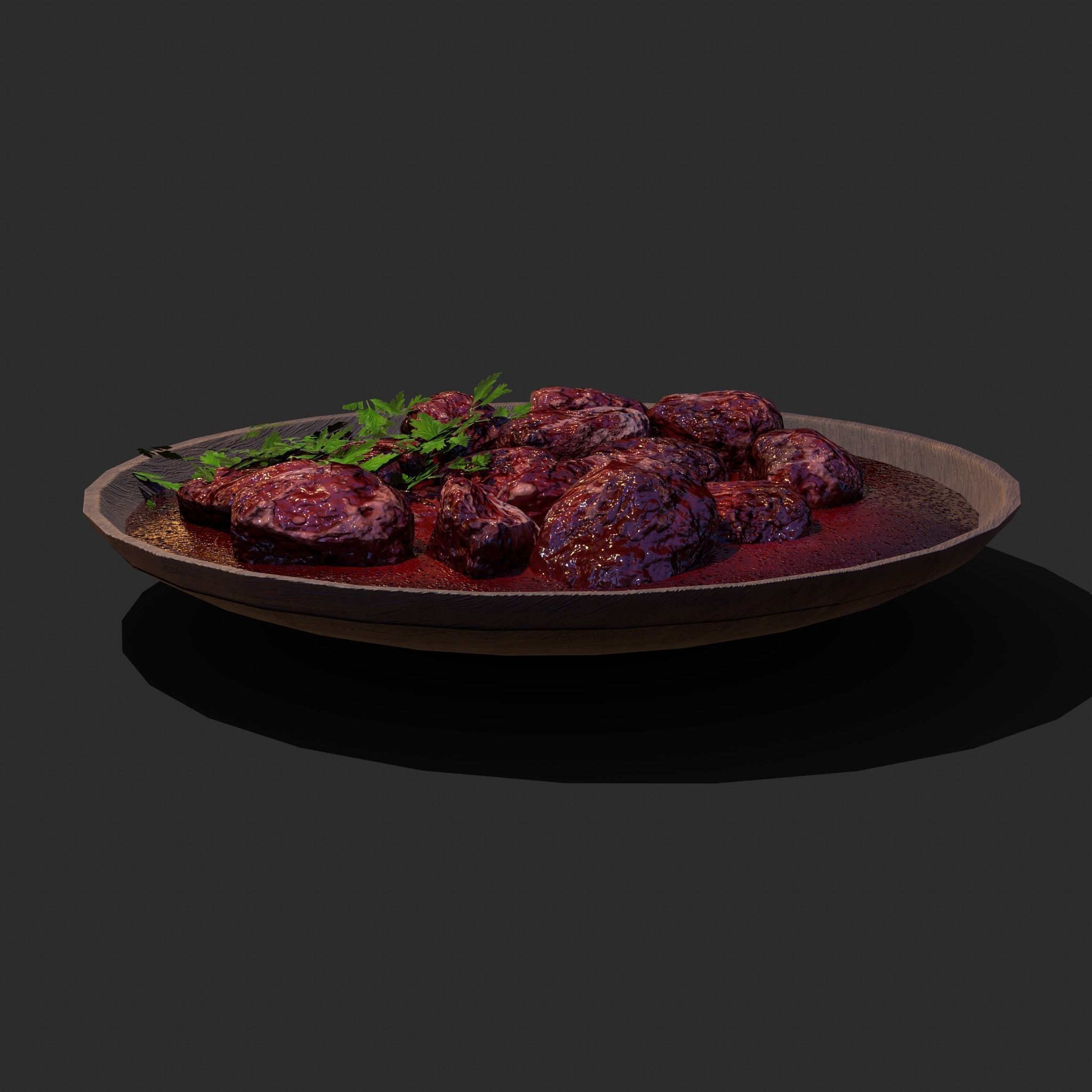 Medieval Style Beef Soup  Low-poly 3D model_50