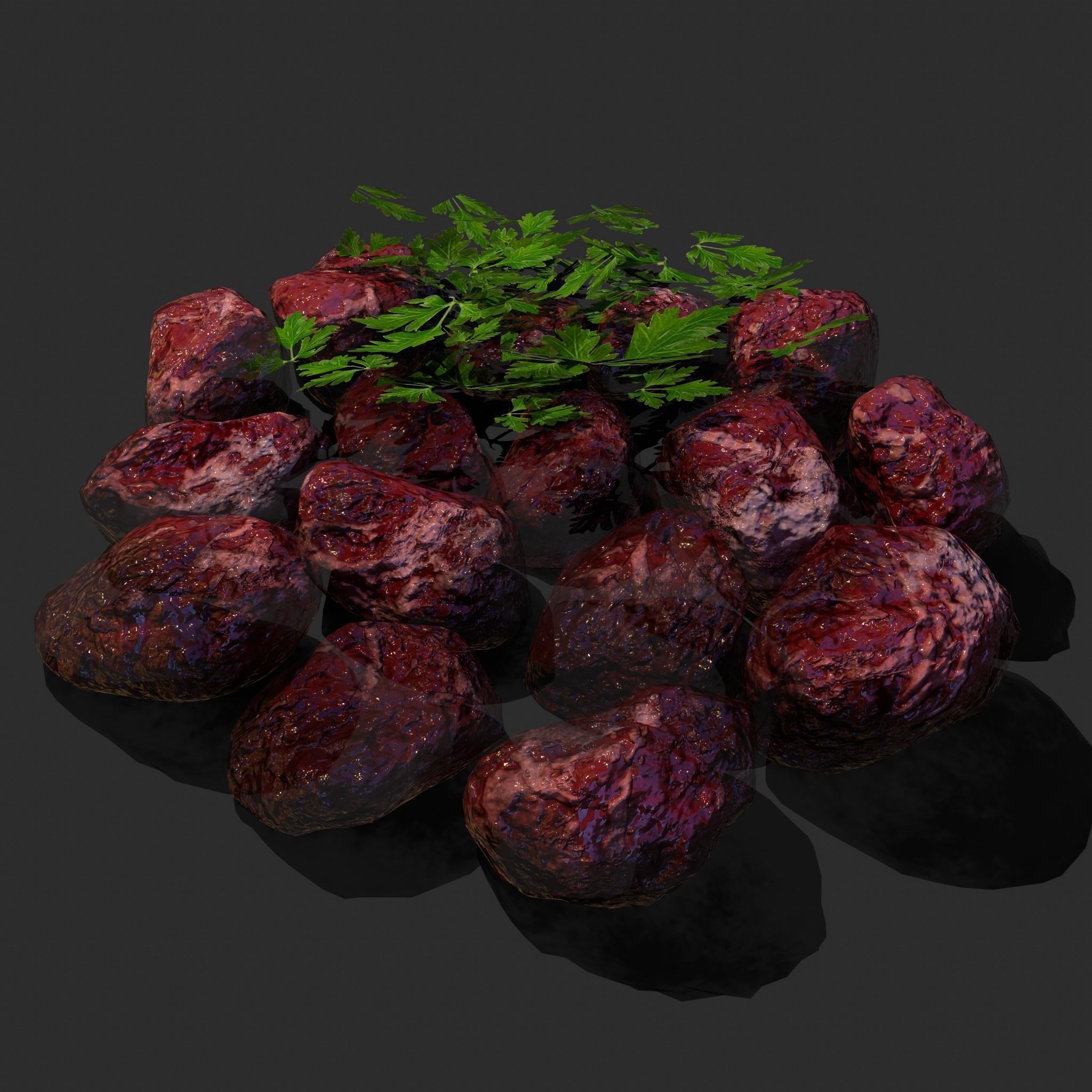 Medieval Style Beef Soup  Low-poly 3D model_12