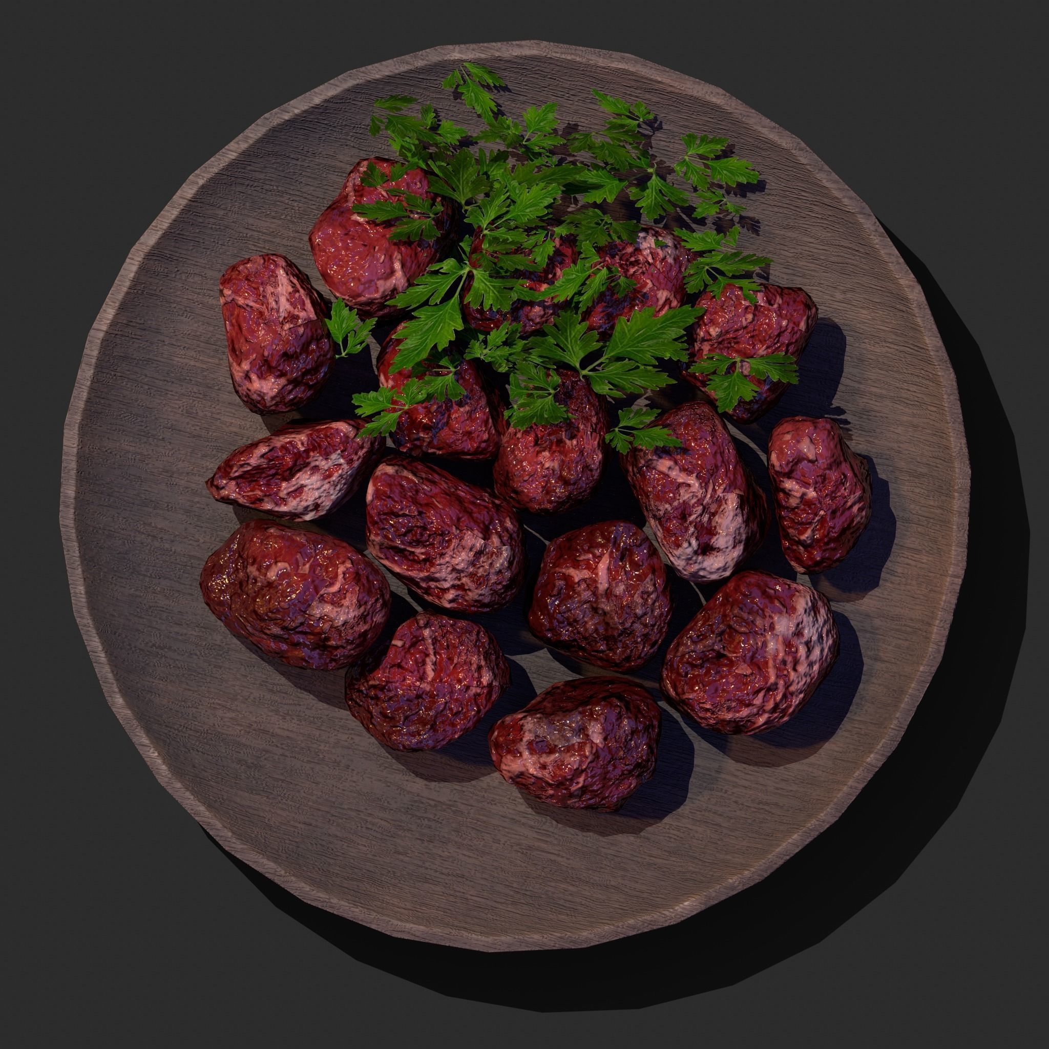 Medieval Style Beef Soup  Low-poly 3D model_29