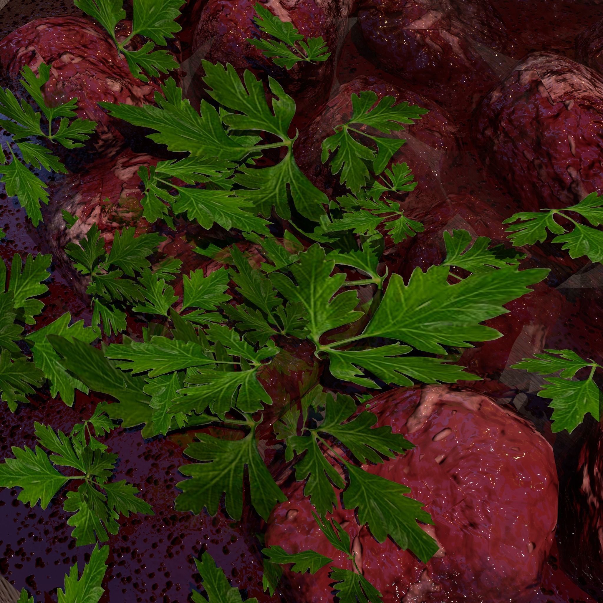 Medieval Style Beef Soup  Low-poly 3D model_21