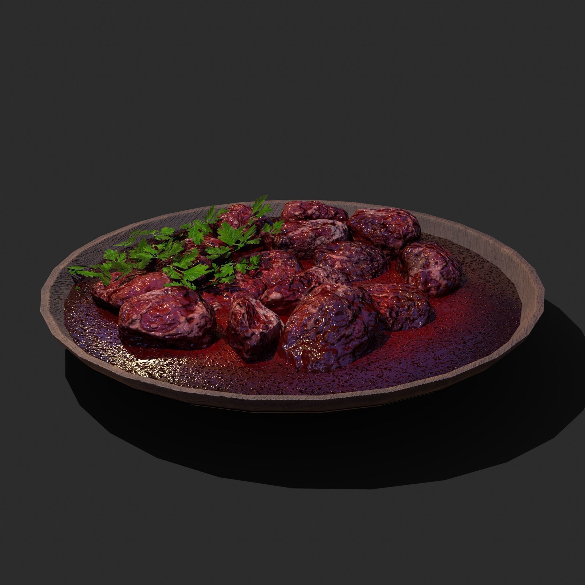 Medieval Style Beef Soup  Low-poly 3D model_32