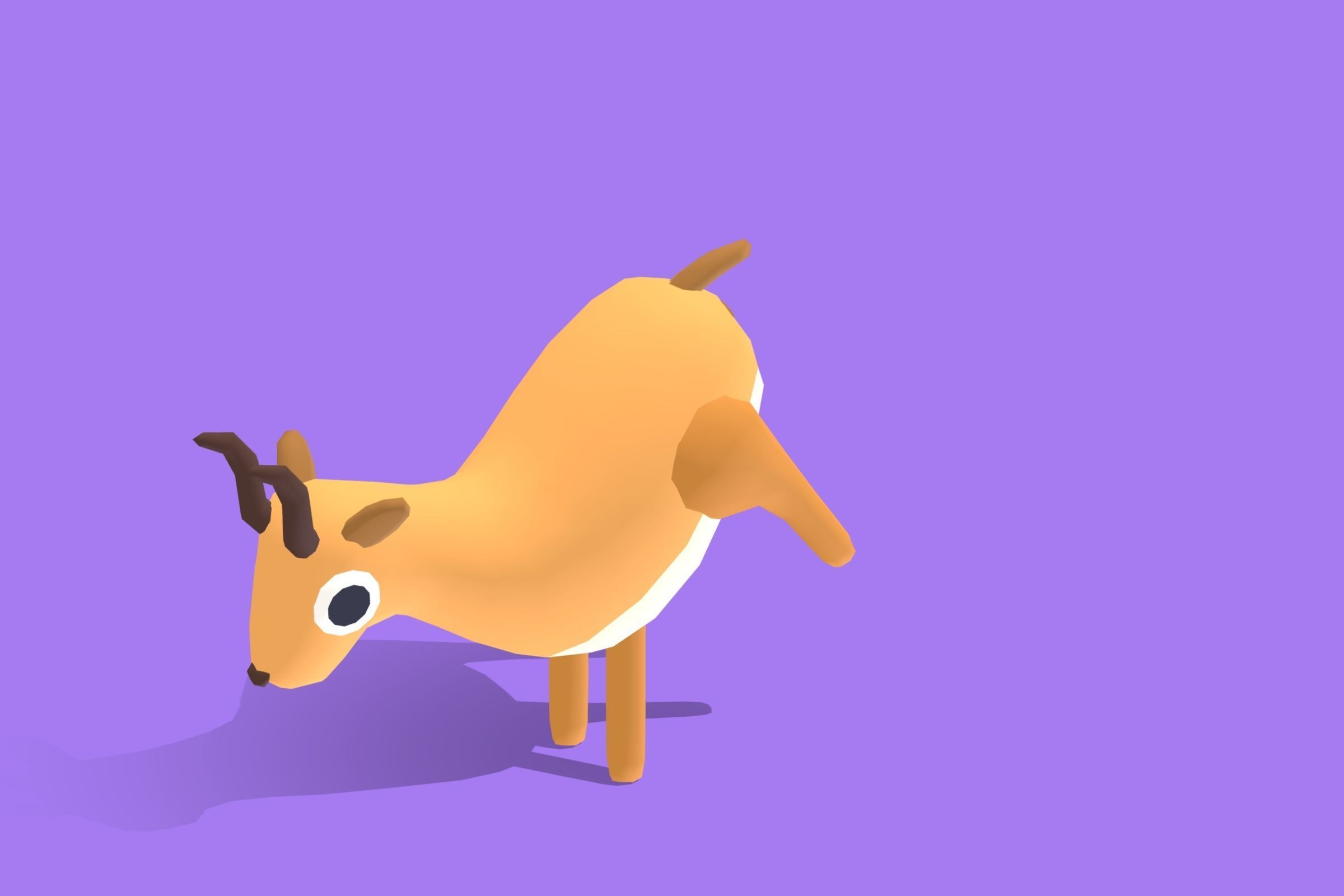Antelope - Quirky Series Low-poly 3D model_5