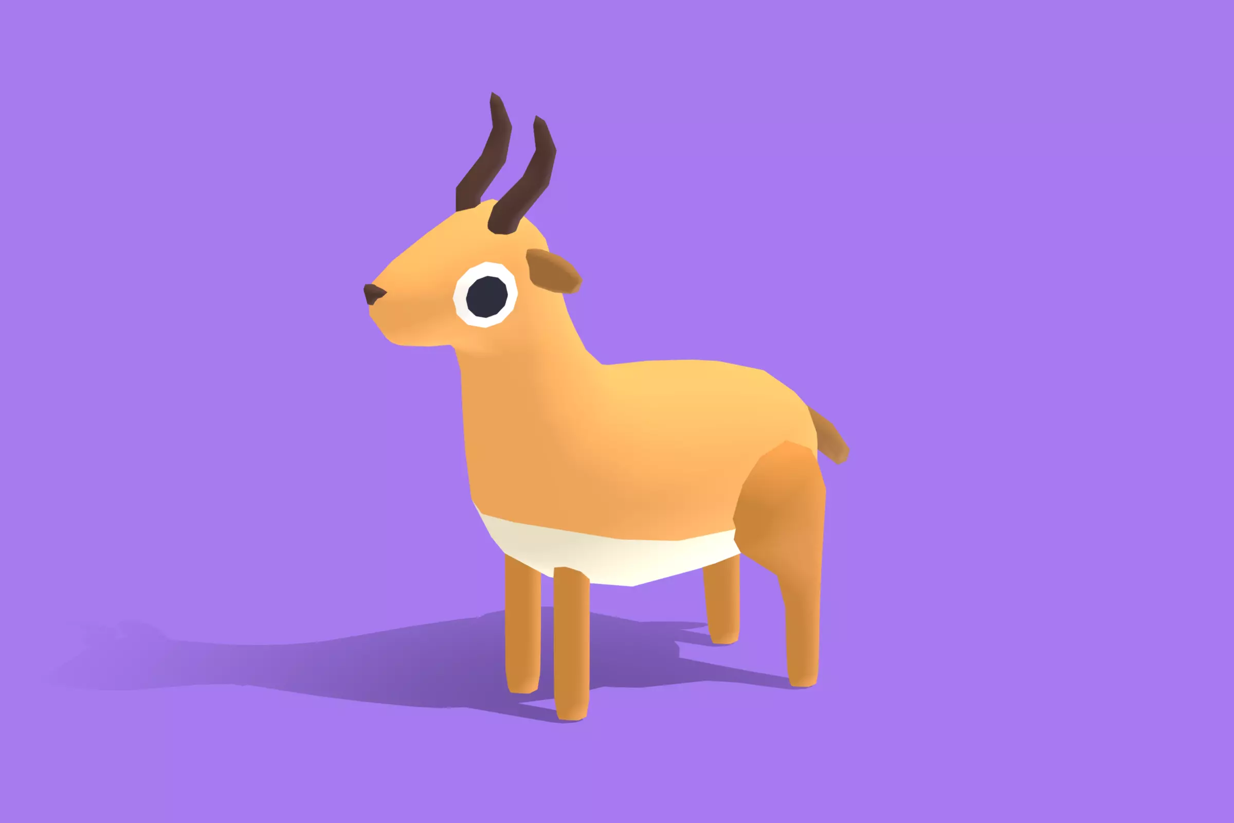 Antelope - Quirky Series Low-poly 3D model_0