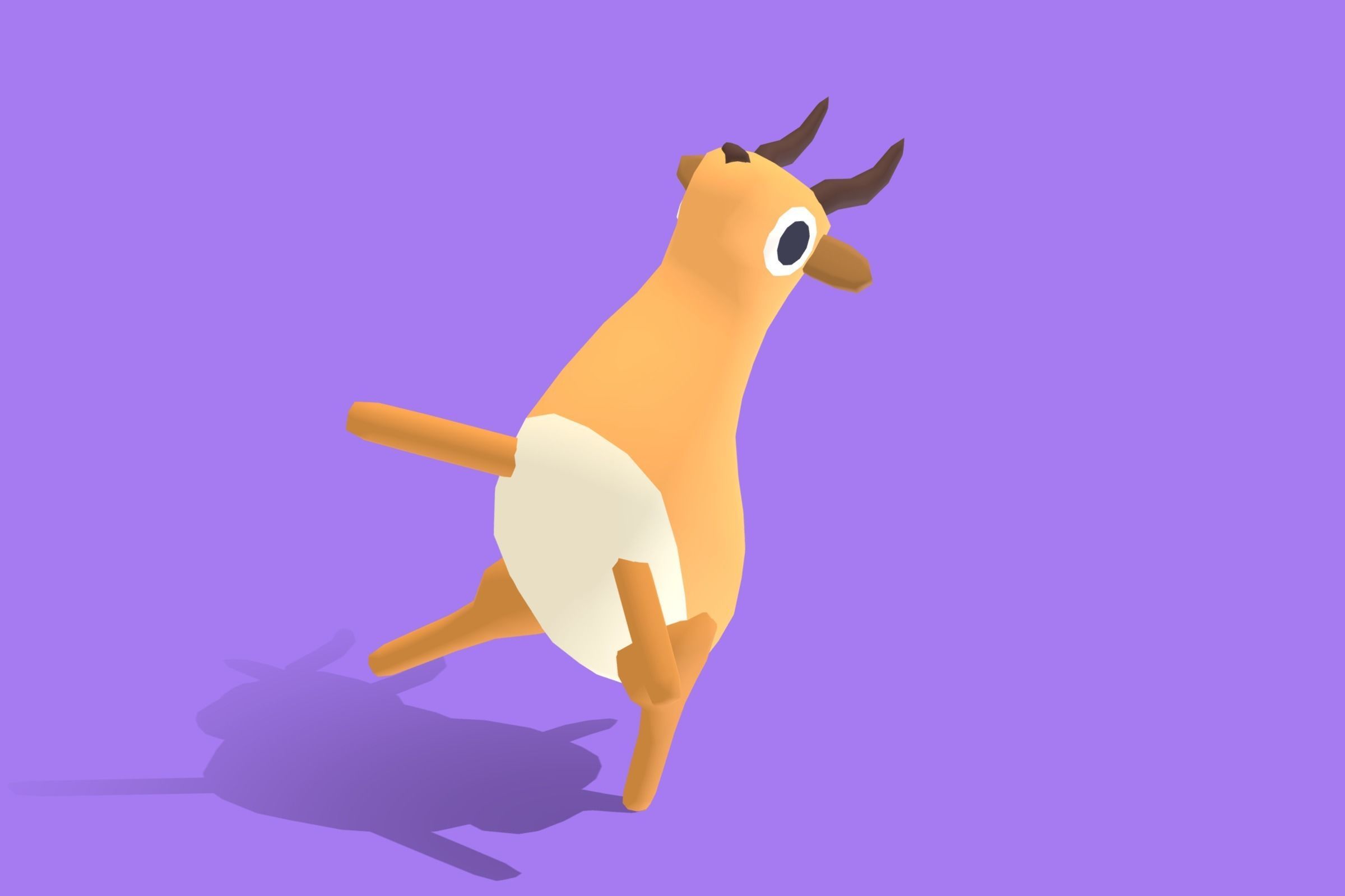Antelope - Quirky Series Low-poly 3D model_7