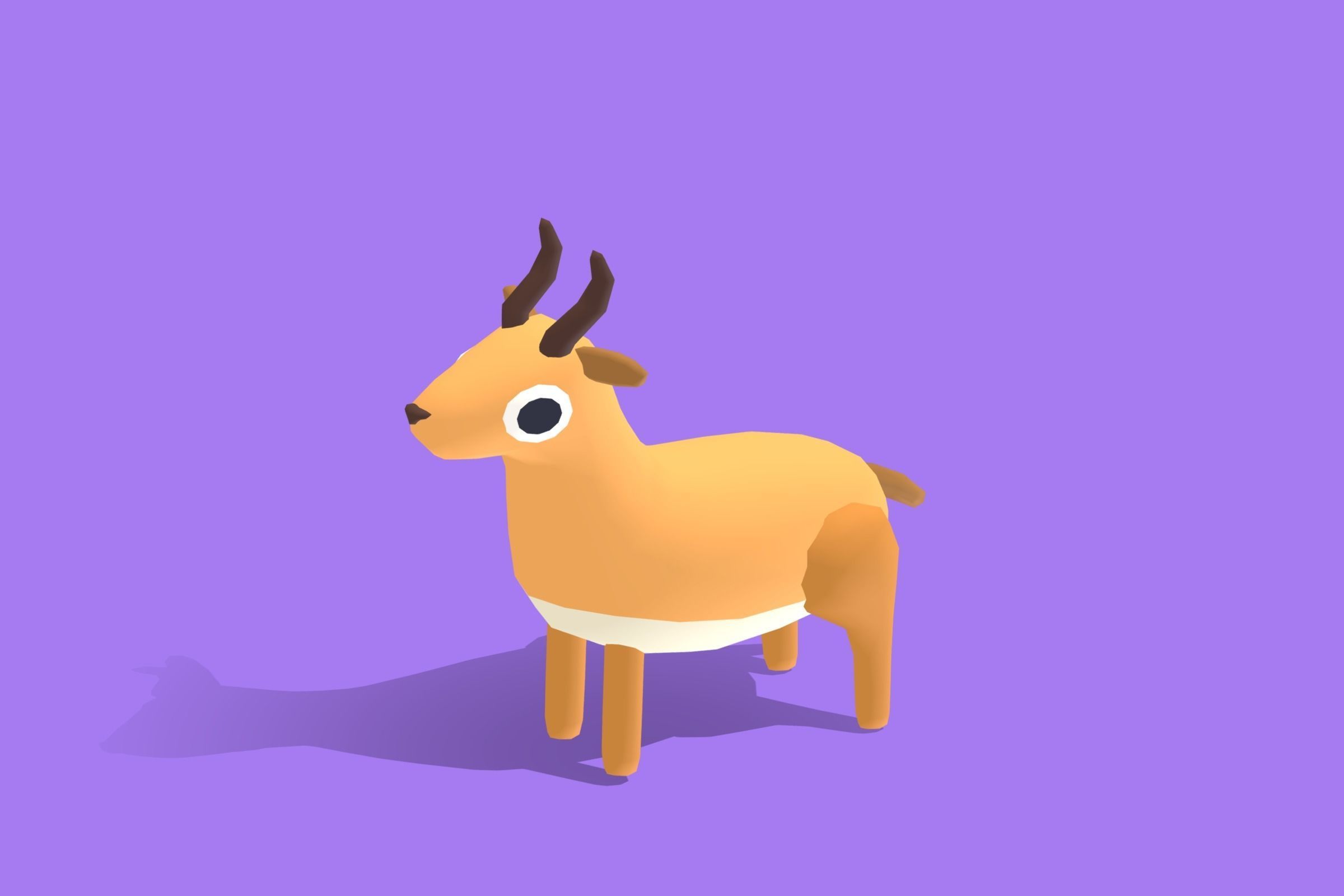 Antelope - Quirky Series Low-poly 3D model_4