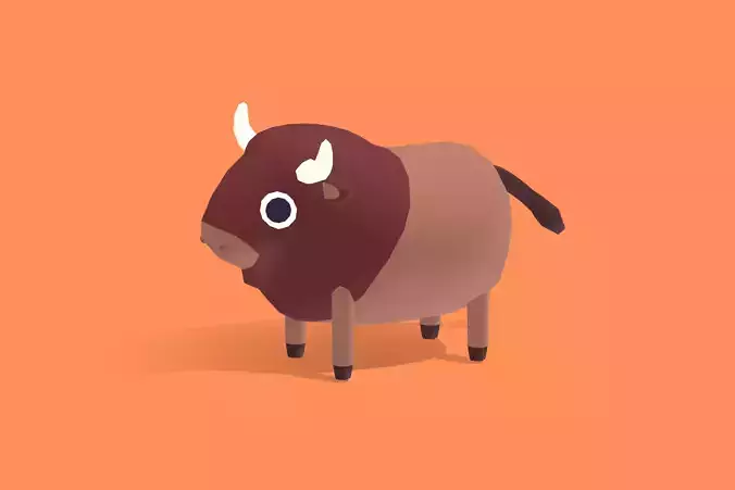 Bison - Quirky Series Low-poly 3D model