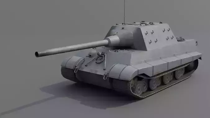 Jagdtiger Heavy Tank Destroyer Low-poly 3D model