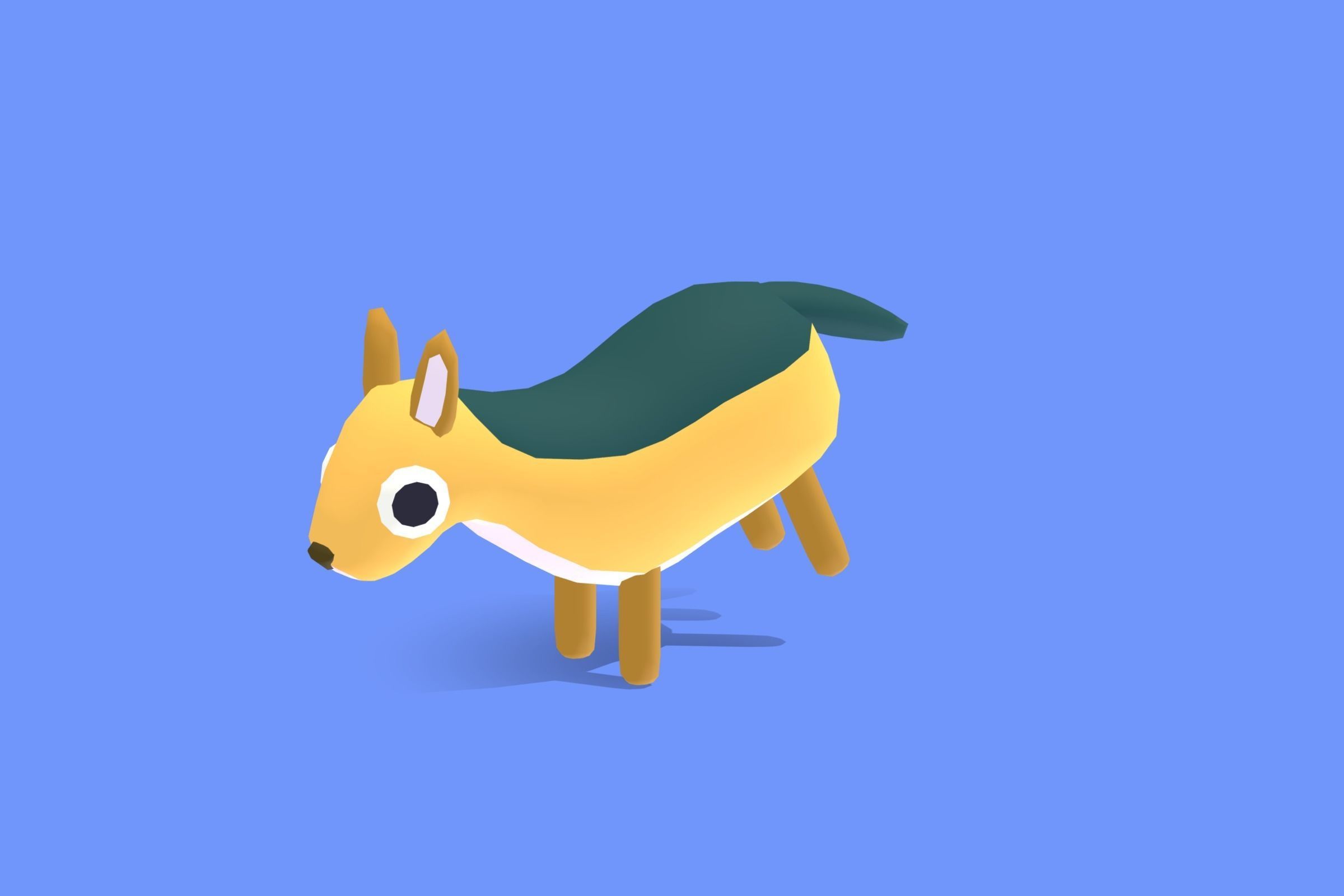 Jackal - Quirky Series Low-poly 3D model_6