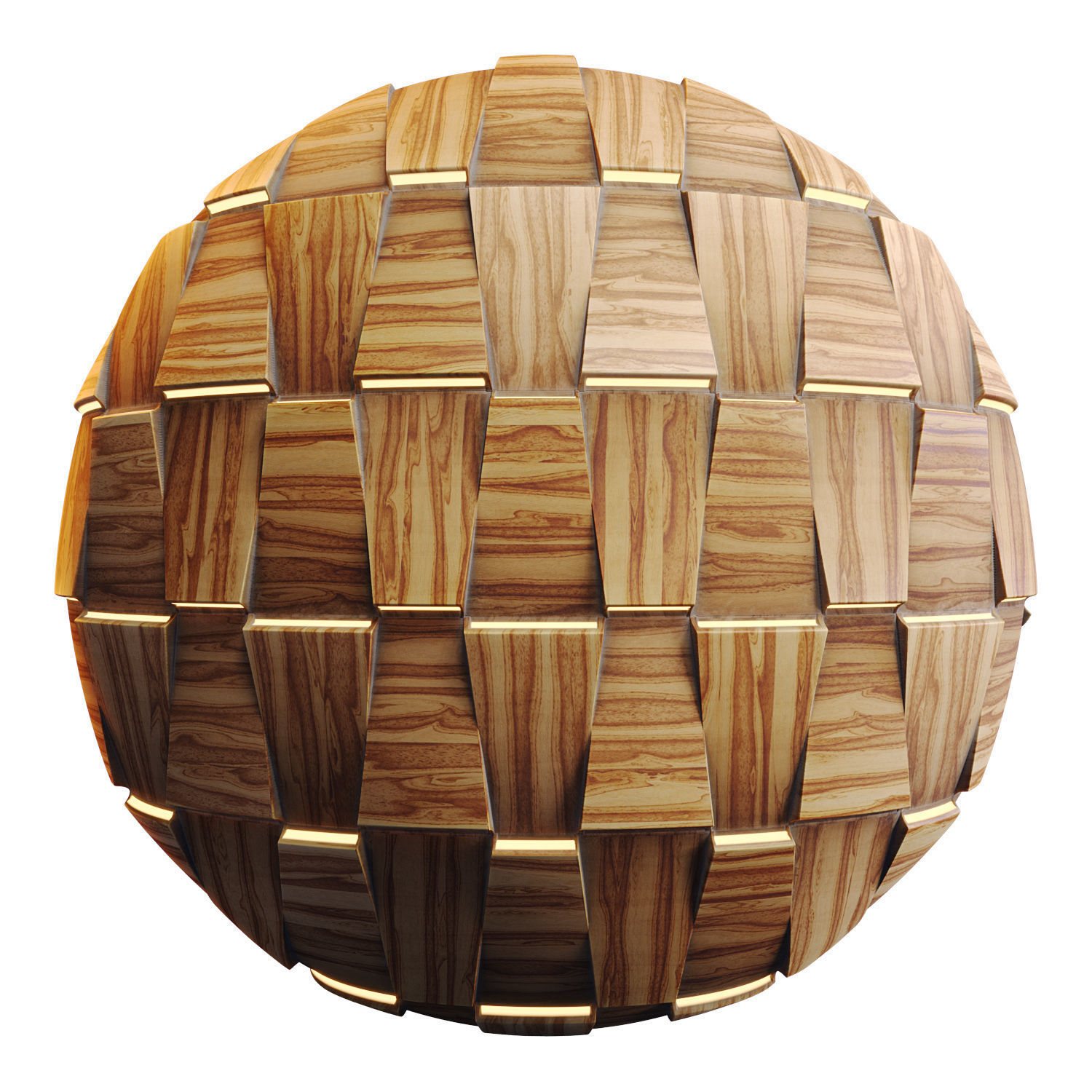 20 Wooden 3D Panel Materials - 05 - PBR - 4K - Seamless Low-poly 3D model_61