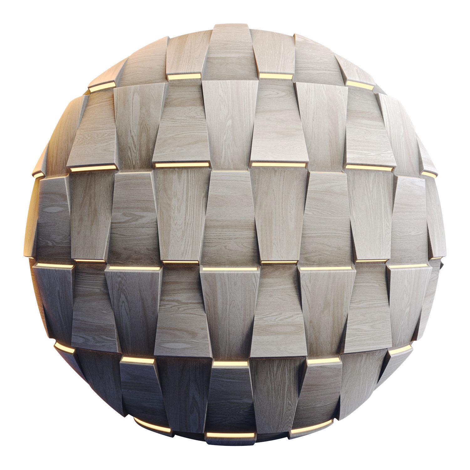 20 Wooden 3D Panel Materials - 05 - PBR - 4K - Seamless Low-poly 3D model_43
