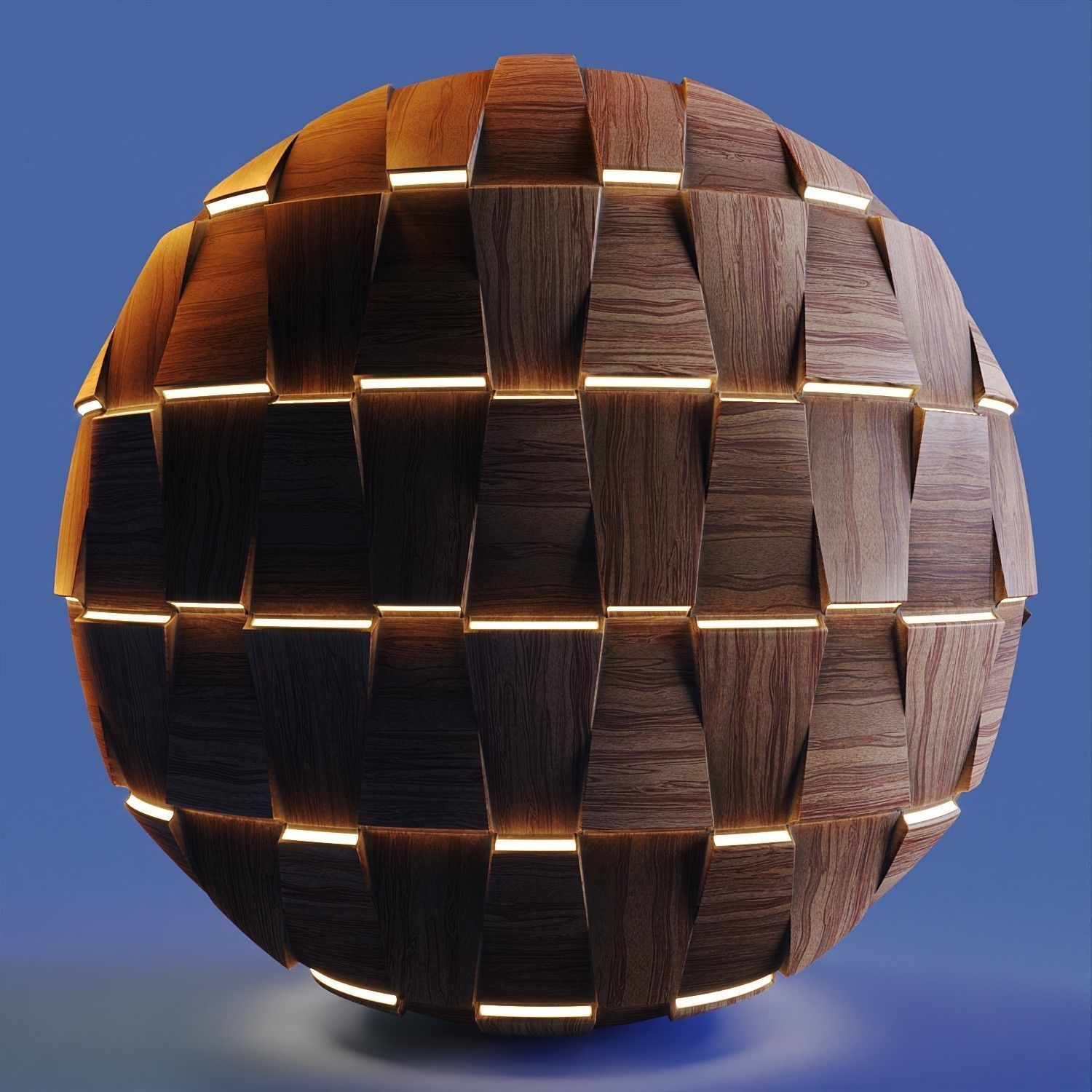 20 Wooden 3D Panel Materials - 05 - PBR - 4K - Seamless Low-poly 3D model_40