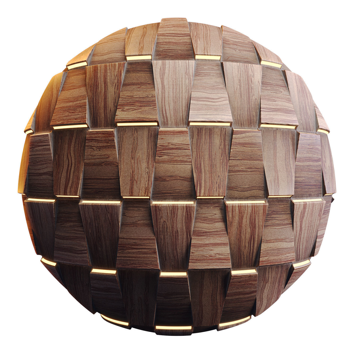 20 Wooden 3D Panel Materials - 05 - PBR - 4K - Seamless Low-poly 3D model_45