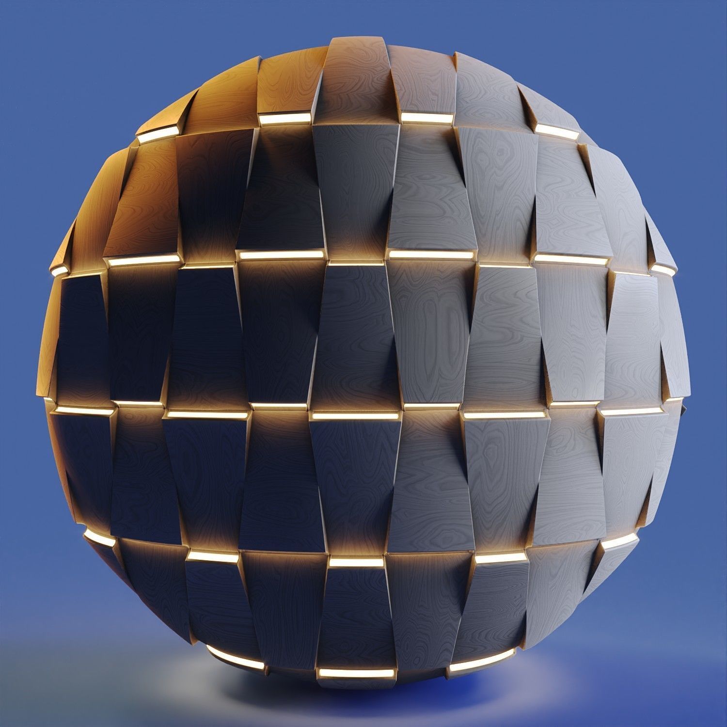 20 Wooden 3D Panel Materials - 05 - PBR - 4K - Seamless Low-poly 3D model_24