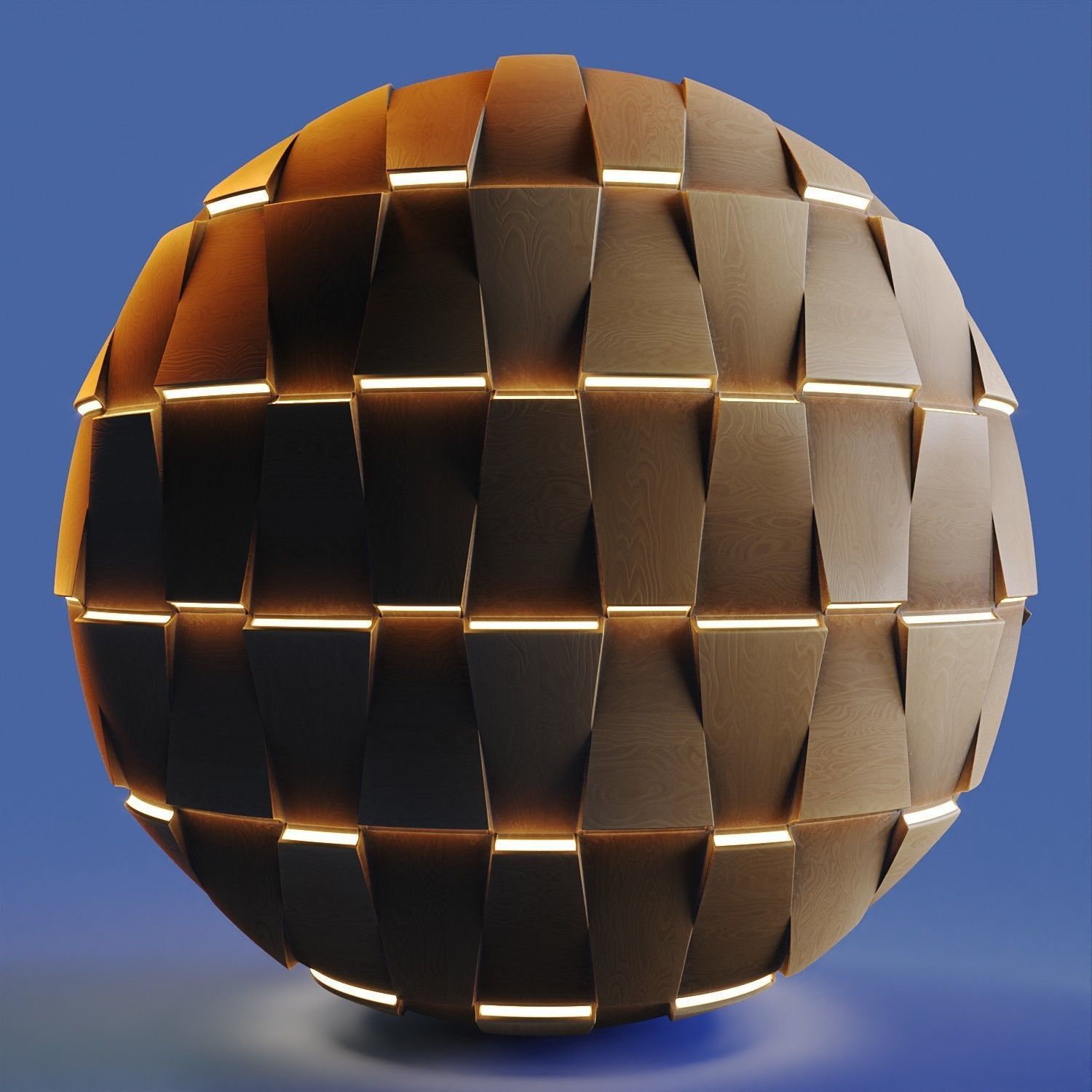 20 Wooden 3D Panel Materials - 05 - PBR - 4K - Seamless Low-poly 3D model_23