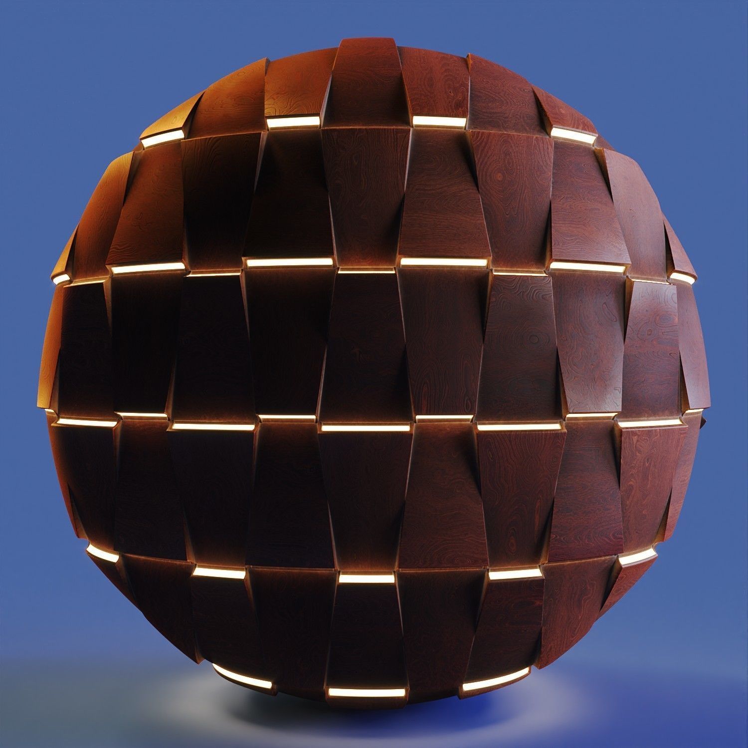 20 Wooden 3D Panel Materials - 05 - PBR - 4K - Seamless Low-poly 3D model_27