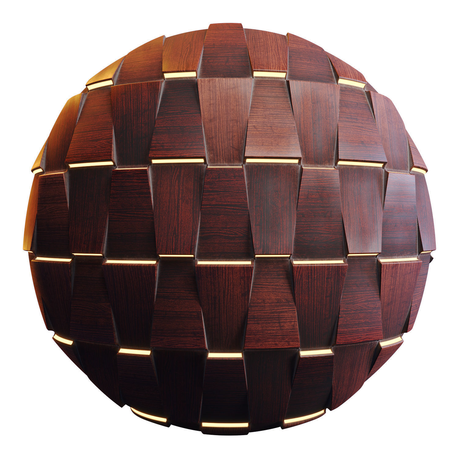 20 Wooden 3D Panel Materials - 05 - PBR - 4K - Seamless Low-poly 3D model_69