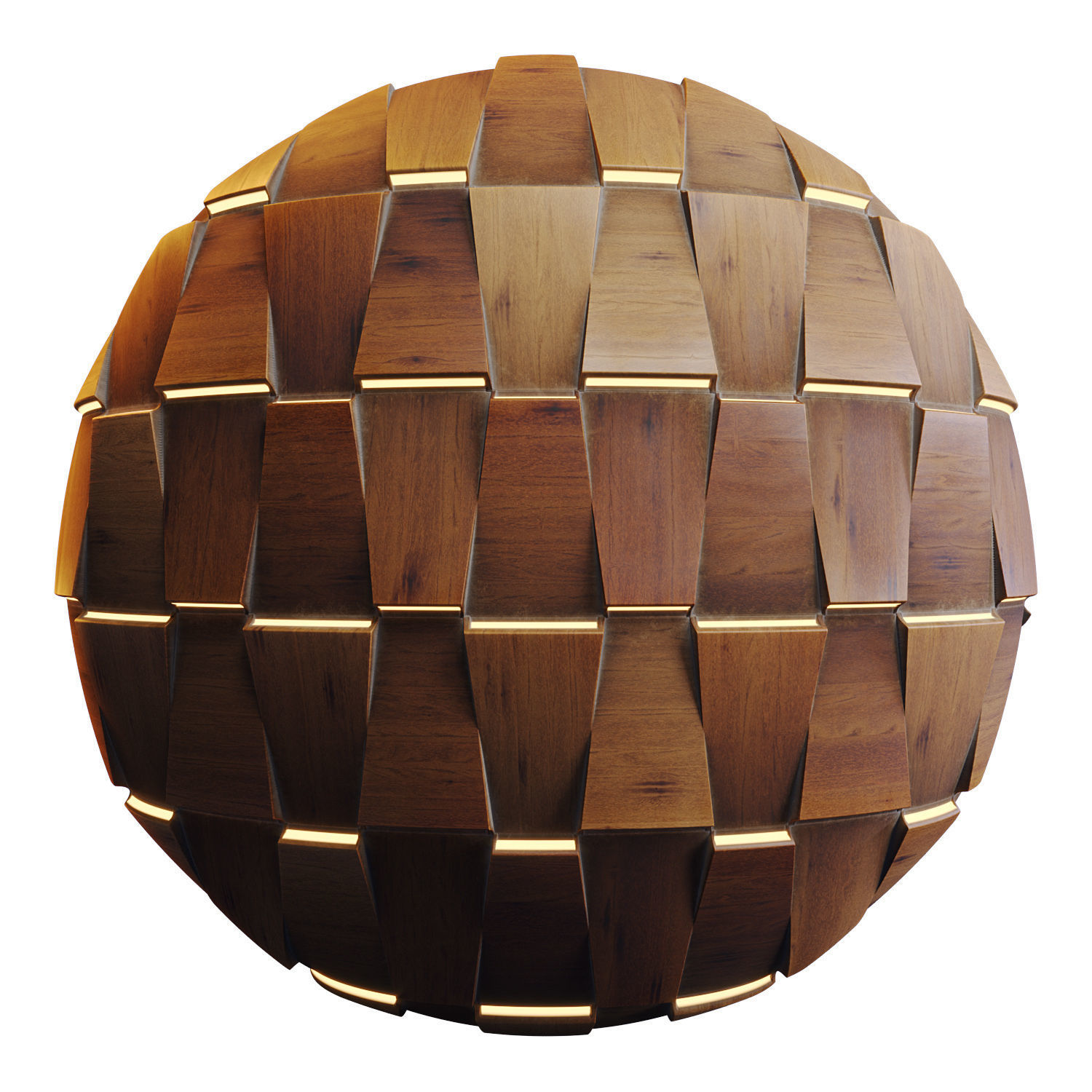 20 Wooden 3D Panel Materials - 05 - PBR - 4K - Seamless Low-poly 3D model_76