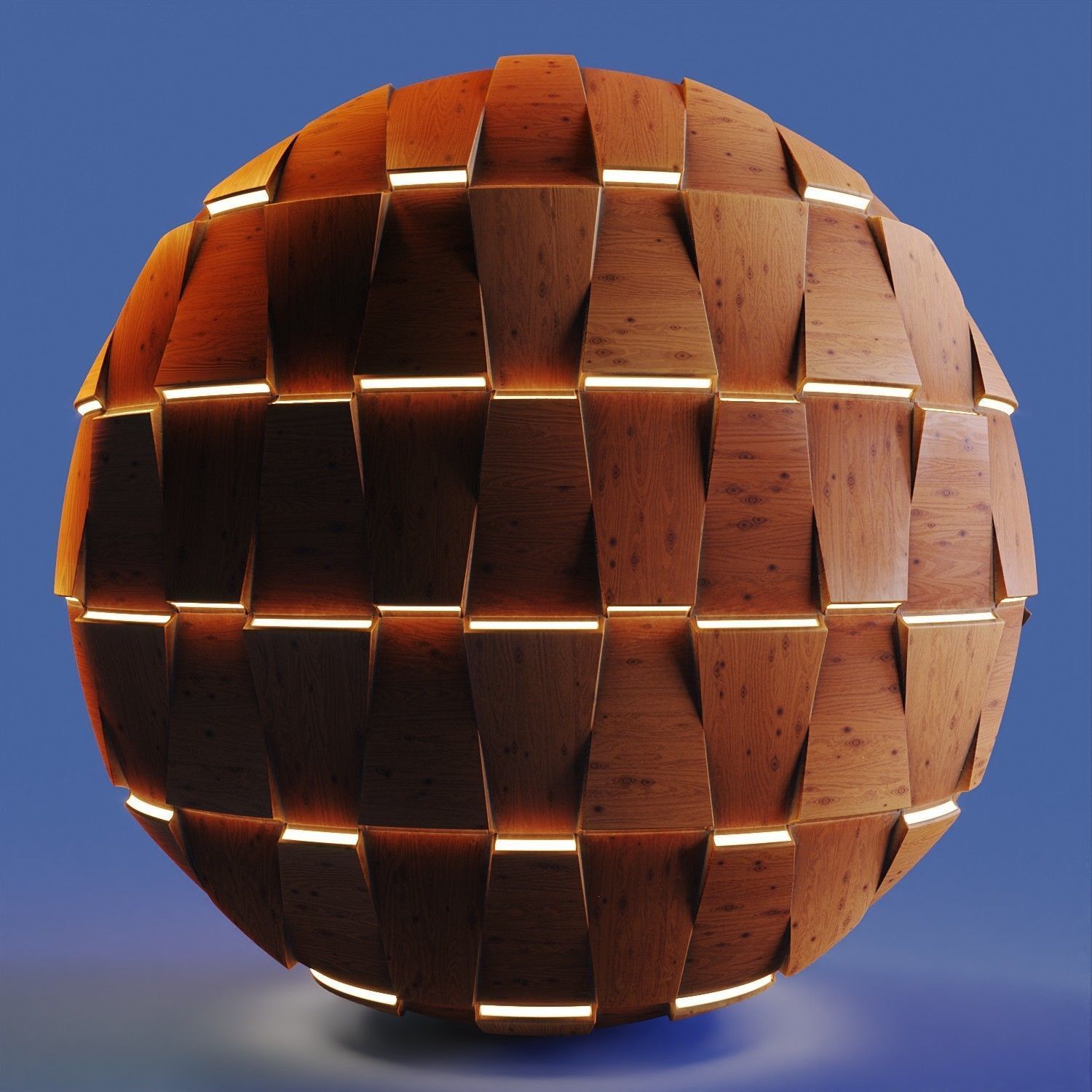 20 Wooden 3D Panel Materials - 05 - PBR - 4K - Seamless Low-poly 3D model_75