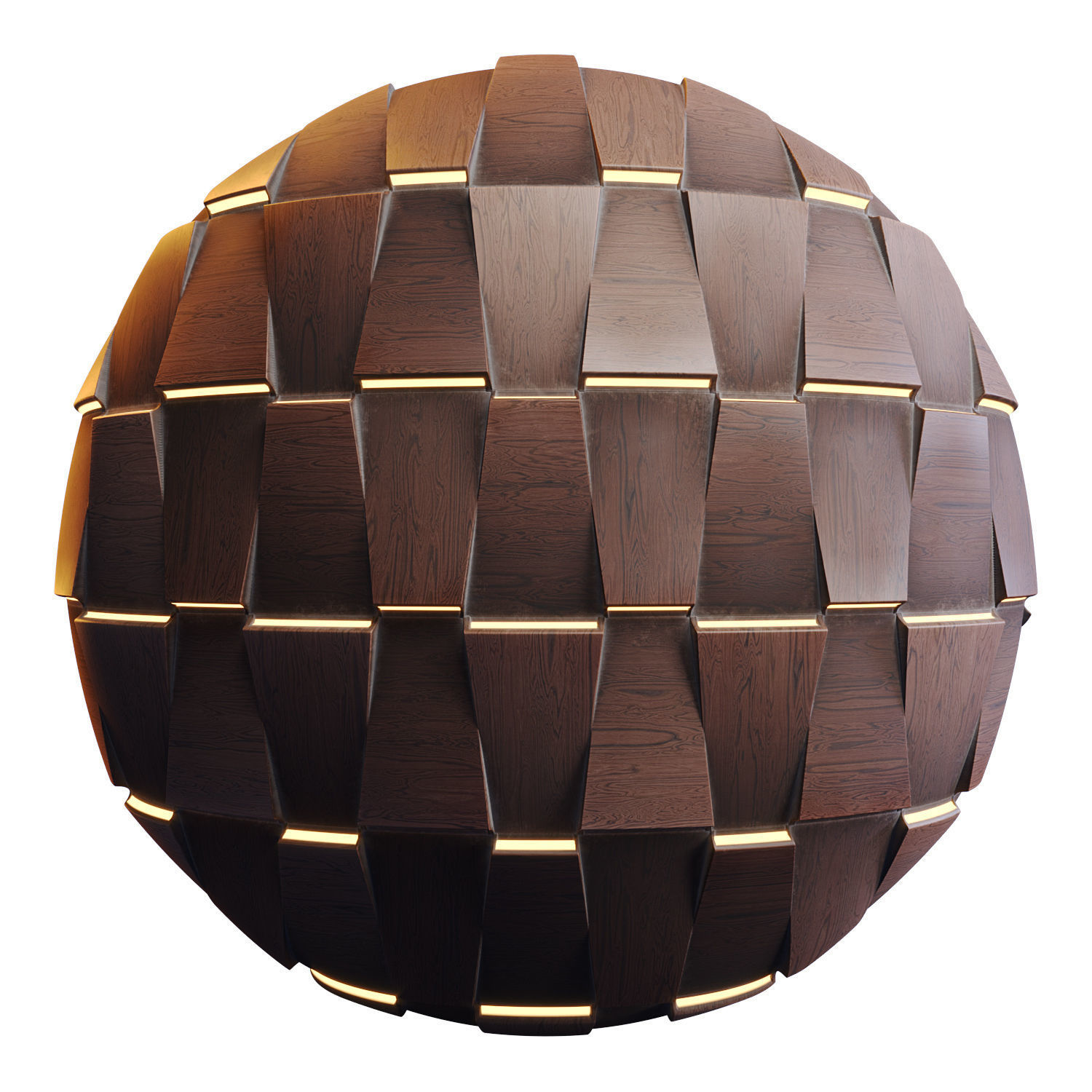 20 Wooden 3D Panel Materials - 05 - PBR - 4K - Seamless Low-poly 3D model_38
