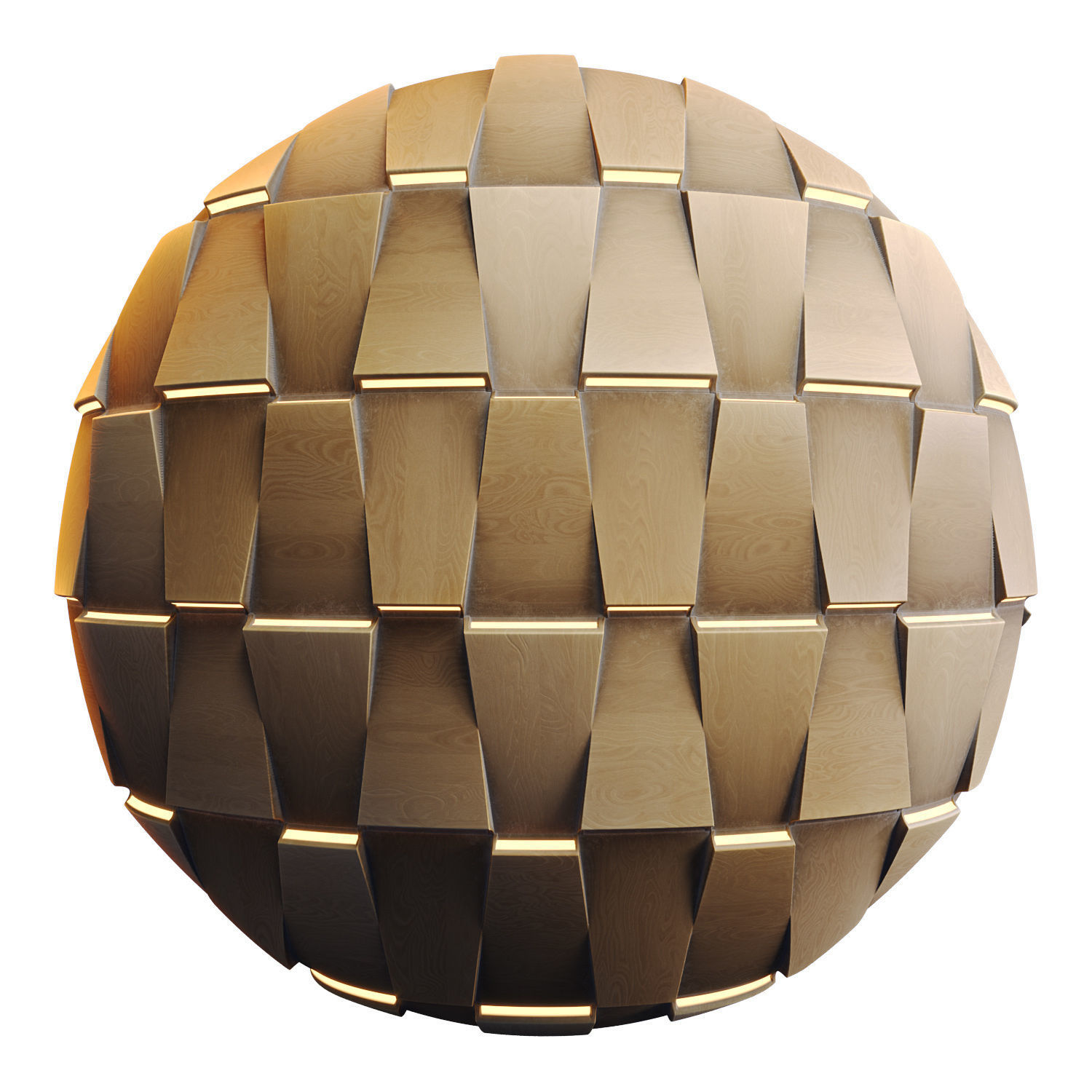 20 Wooden 3D Panel Materials - 05 - PBR - 4K - Seamless Low-poly 3D model_33