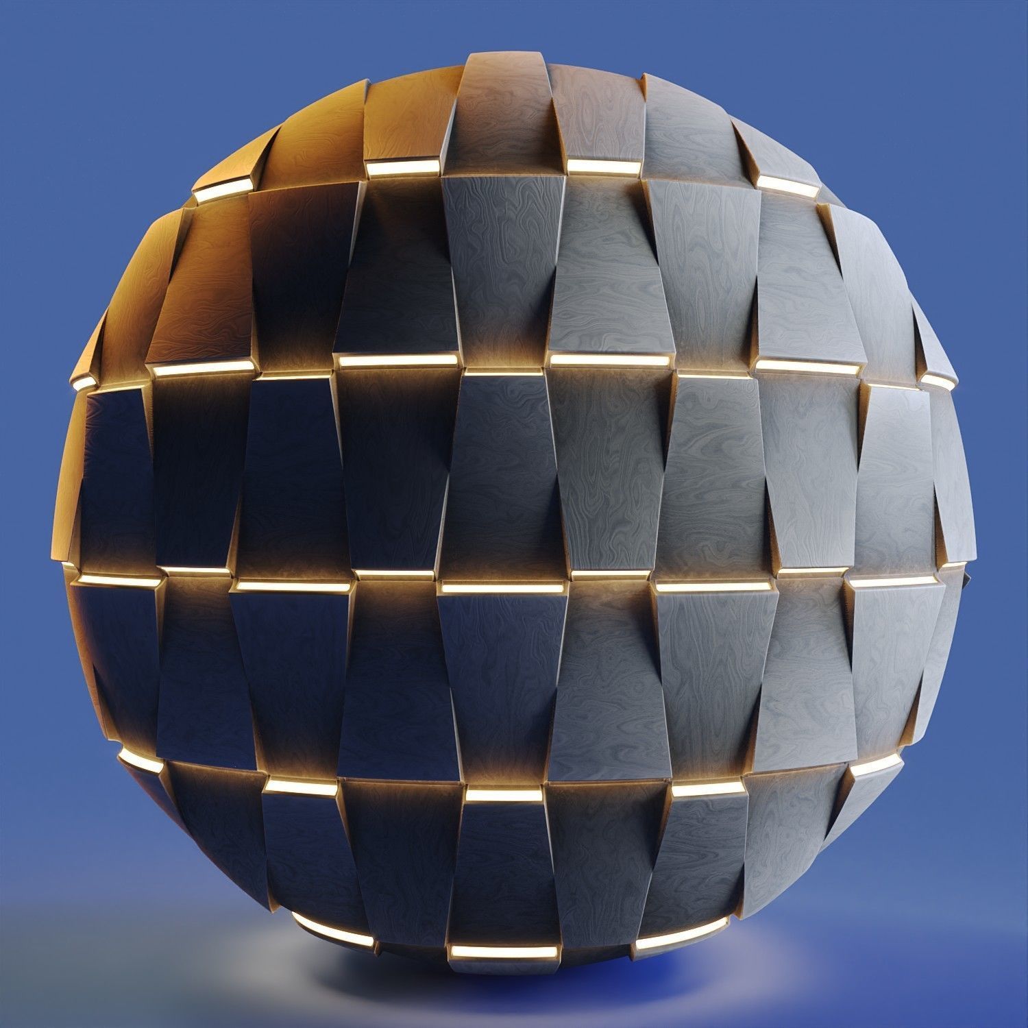 20 Wooden 3D Panel Materials - 05 - PBR - 4K - Seamless Low-poly 3D model_47