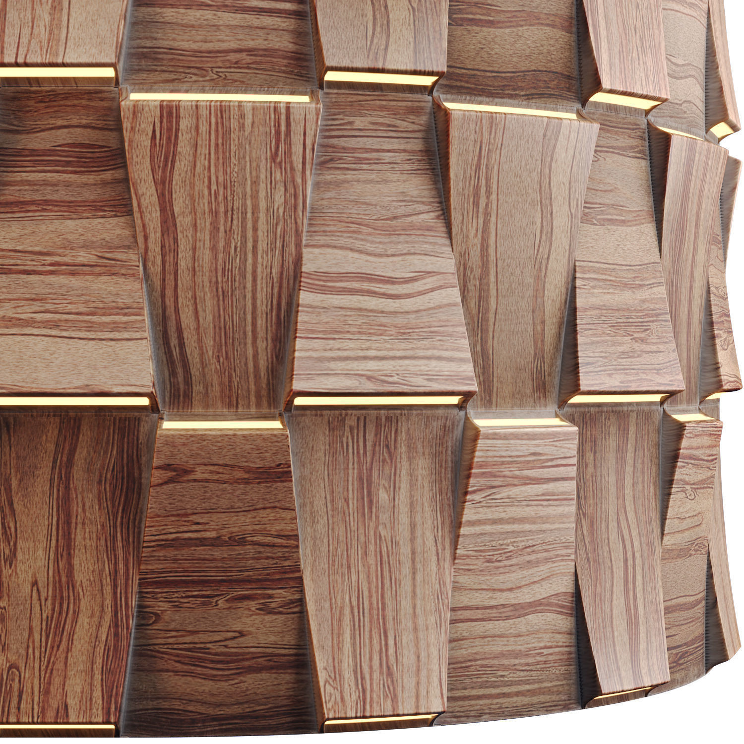 20 Wooden 3D Panel Materials - 05 - PBR - 4K - Seamless Low-poly 3D model_46