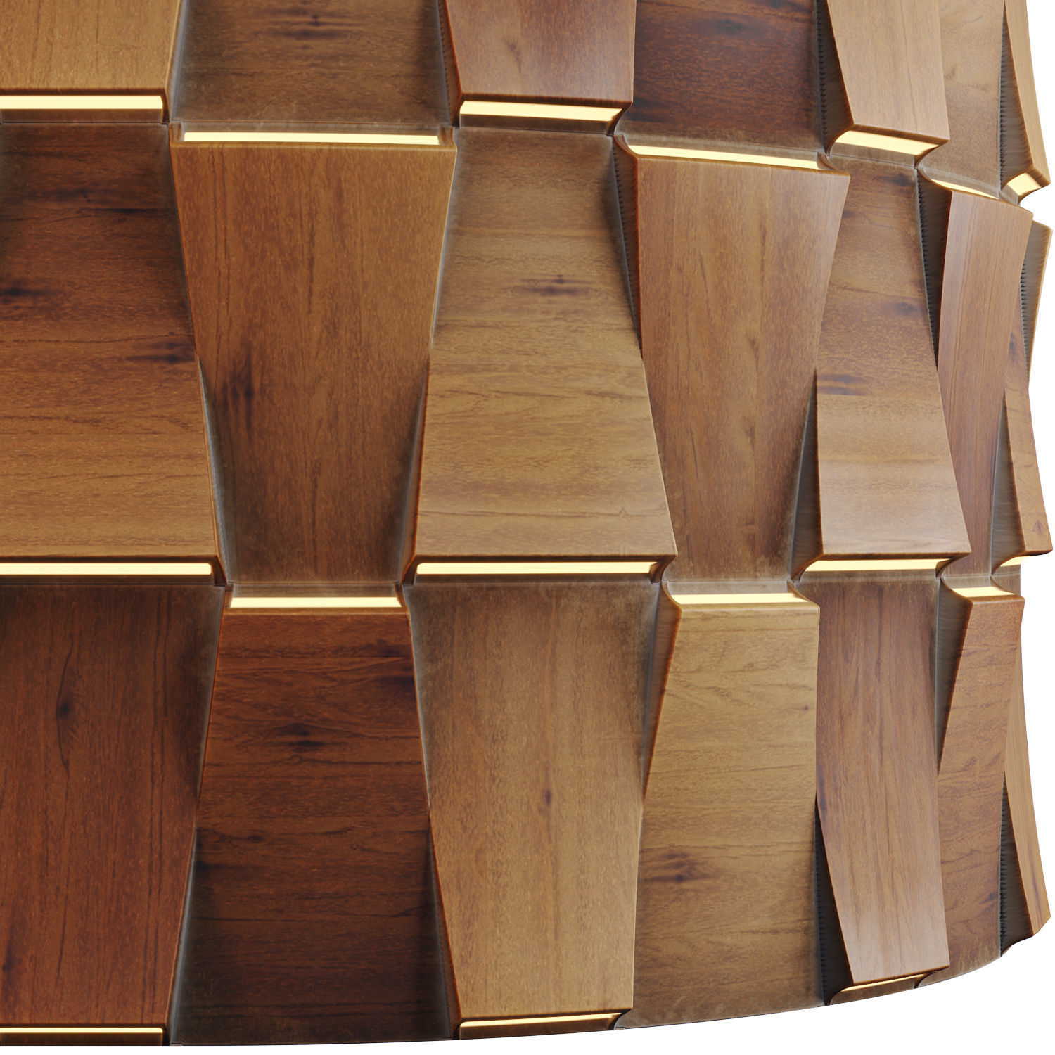 20 Wooden 3D Panel Materials - 05 - PBR - 4K - Seamless Low-poly 3D model_82