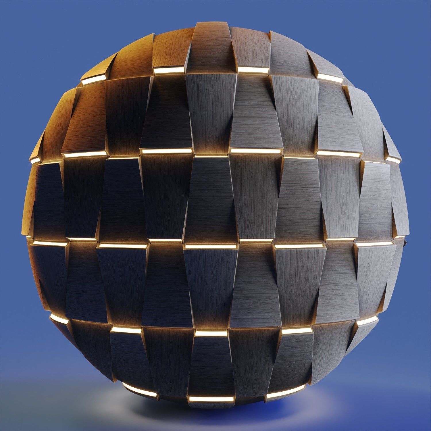 20 Wooden 3D Panel Materials - 05 - PBR - 4K - Seamless Low-poly 3D model_48