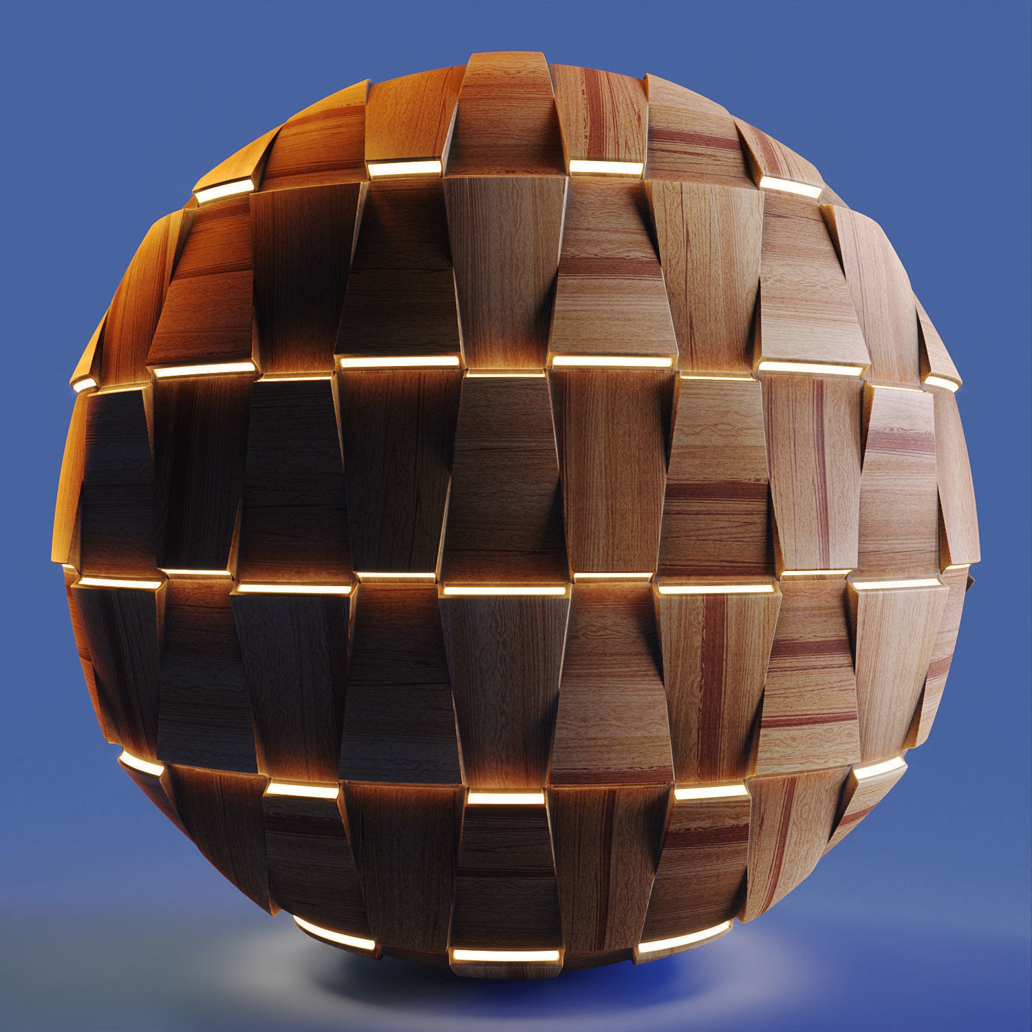 20 Wooden 3D Panel Materials - 05 - PBR - 4K - Seamless Low-poly 3D model_63