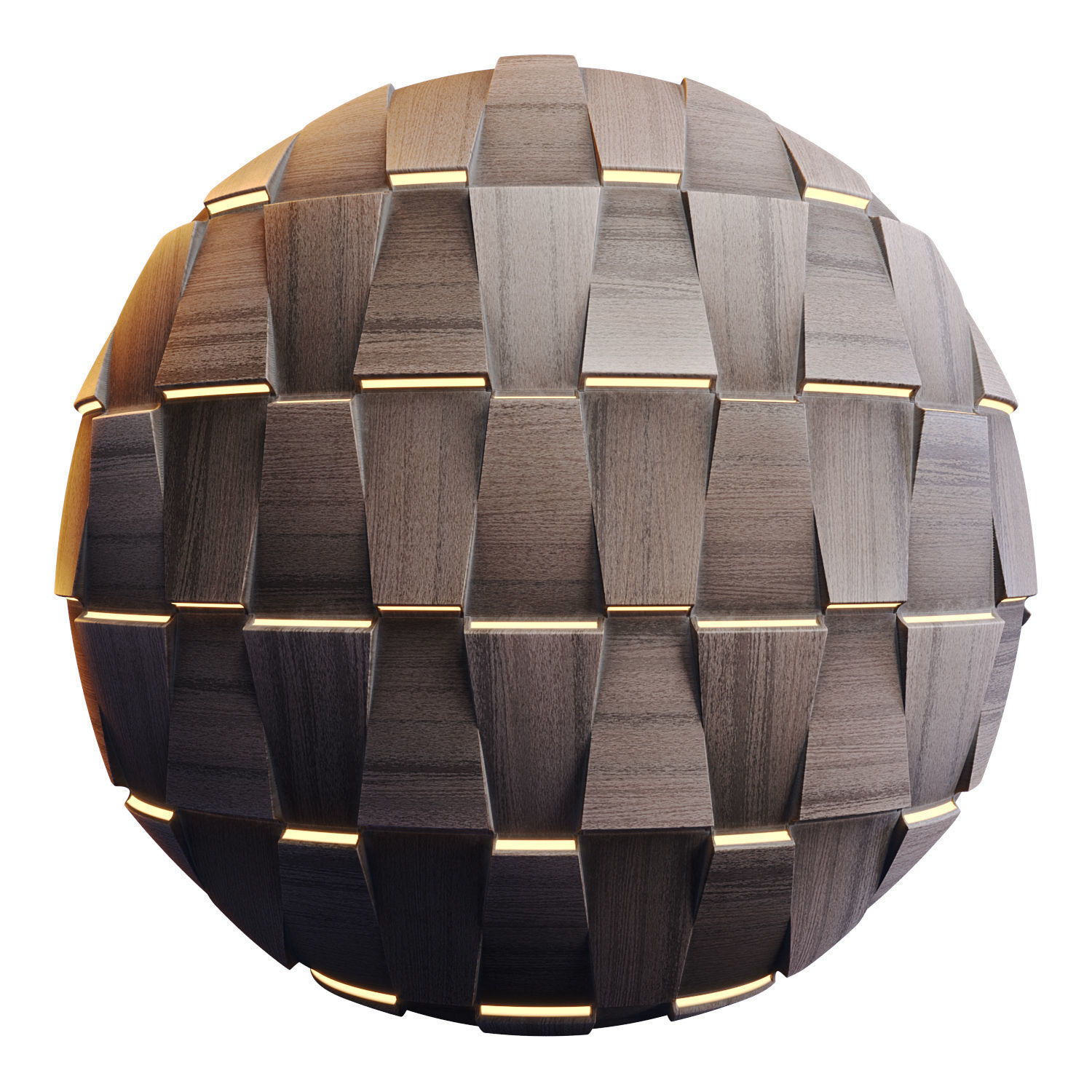20 Wooden 3D Panel Materials - 05 - PBR - 4K - Seamless Low-poly 3D model_56